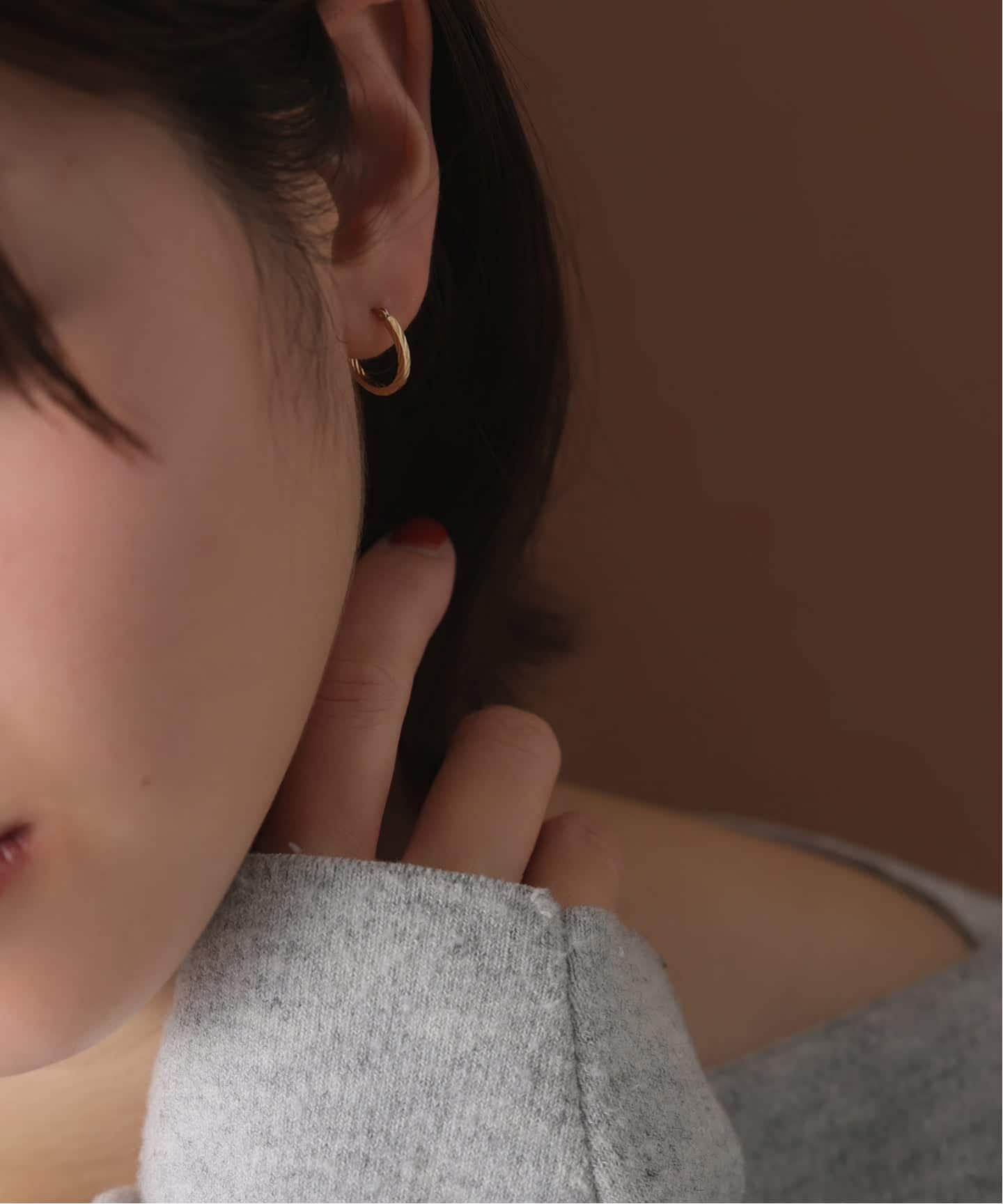 一部店舗＋WEB限定》スクリューフープピアスS K18（両耳）（ピアス（両