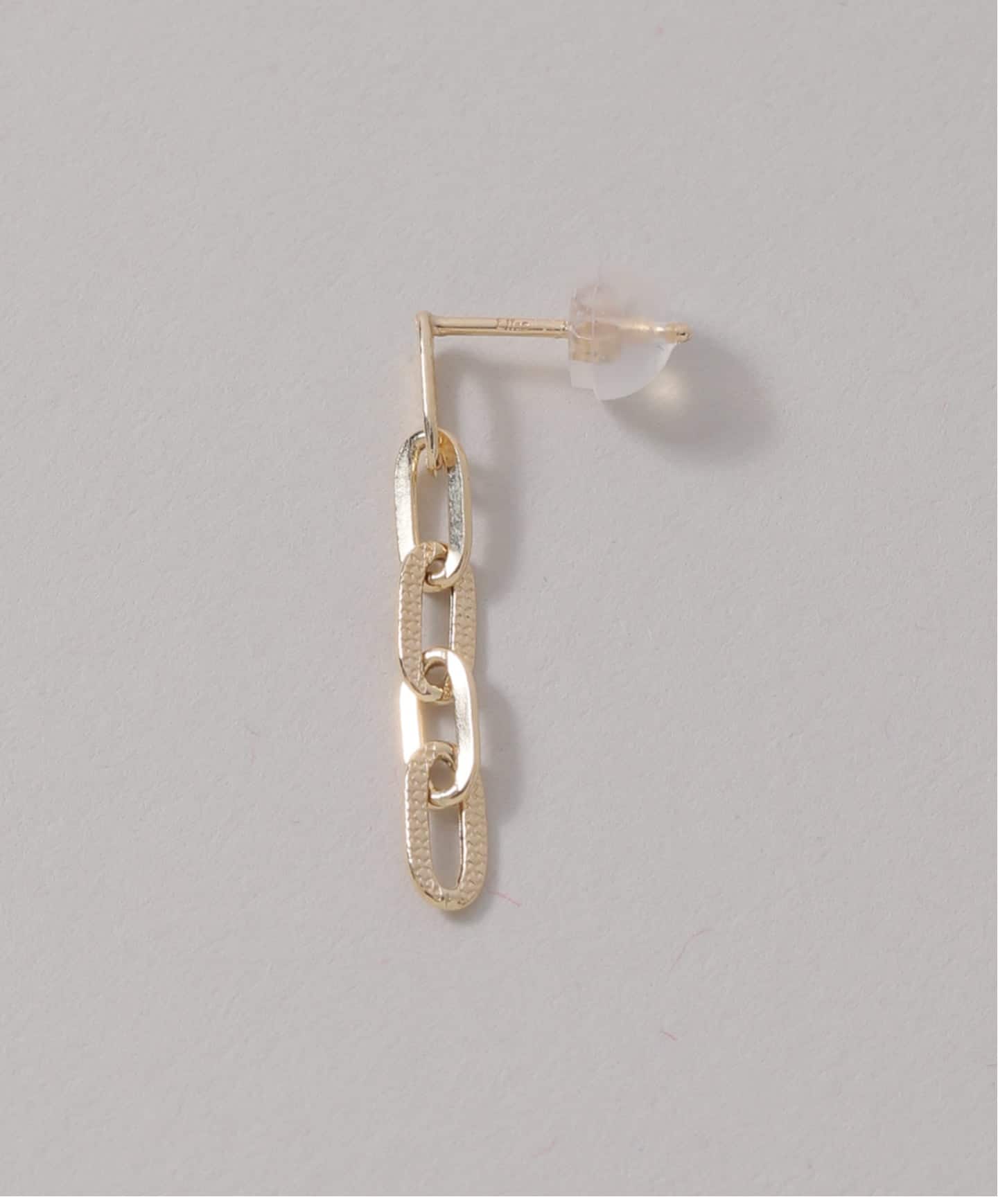 Lilas プレイドクリップチェーンピアス　K10　ゴールド プレイドクリップチェーンピアス K10（両耳）（ピアス（両耳用