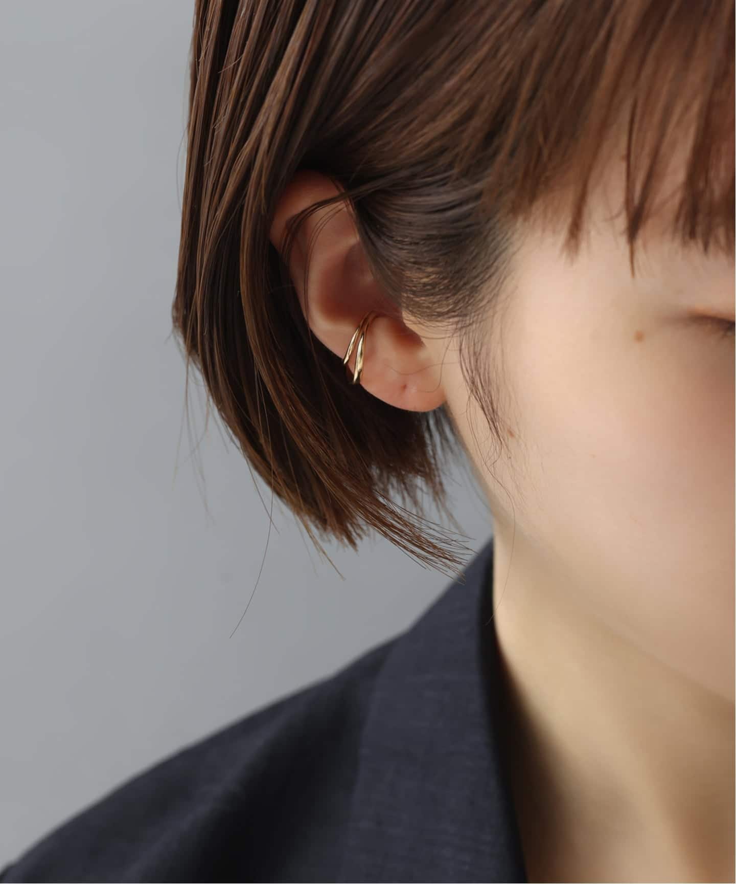 レディース Lilas Cガタボリュームピアス K10