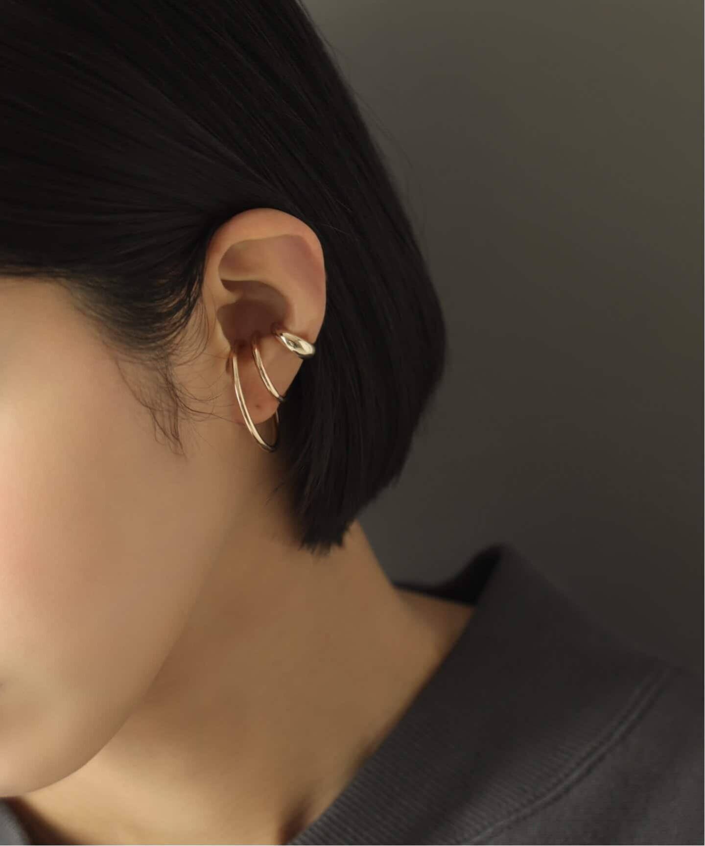 【バラ売りしました！】MIMIKAZARI K10イヤーカフ のみ！ 3cmサークルパイプイヤーカフ K10（片耳）（イヤーカフ）｜Lilas（リラ