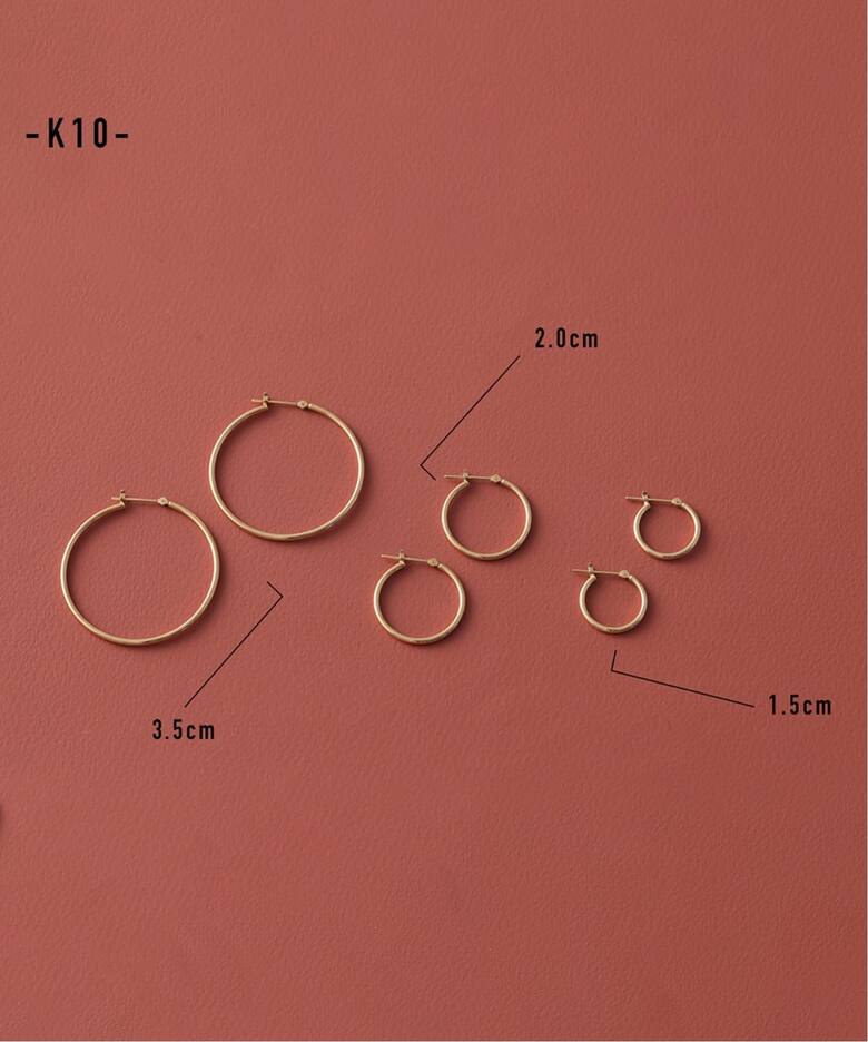 1.5パイプ2cmルーフピアス K10（両耳）（ピアス（両耳用））｜Lilas 