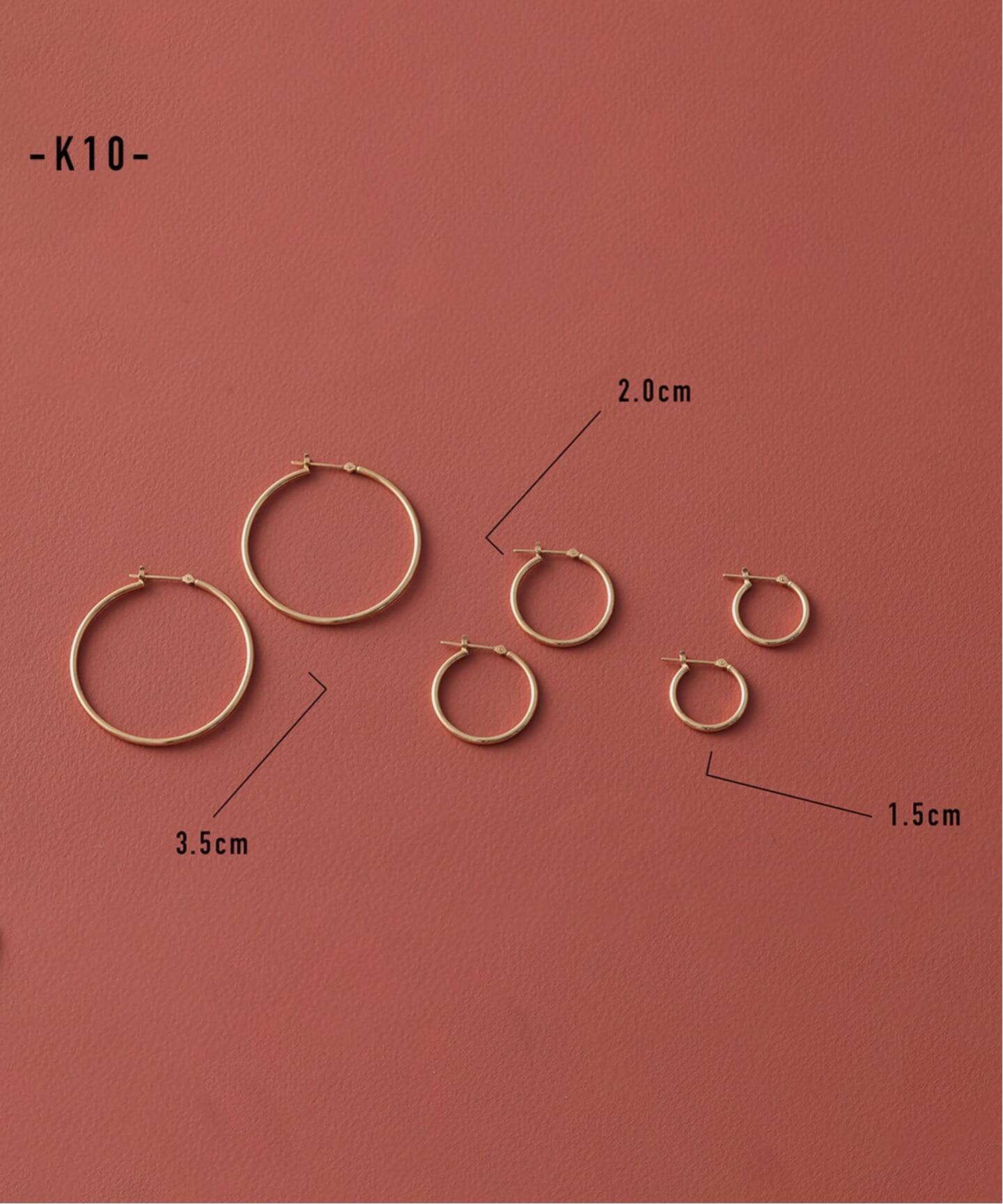 予約》1.5パイプ3.5cmルーフピアス K10（両耳）（ピアス（両耳用