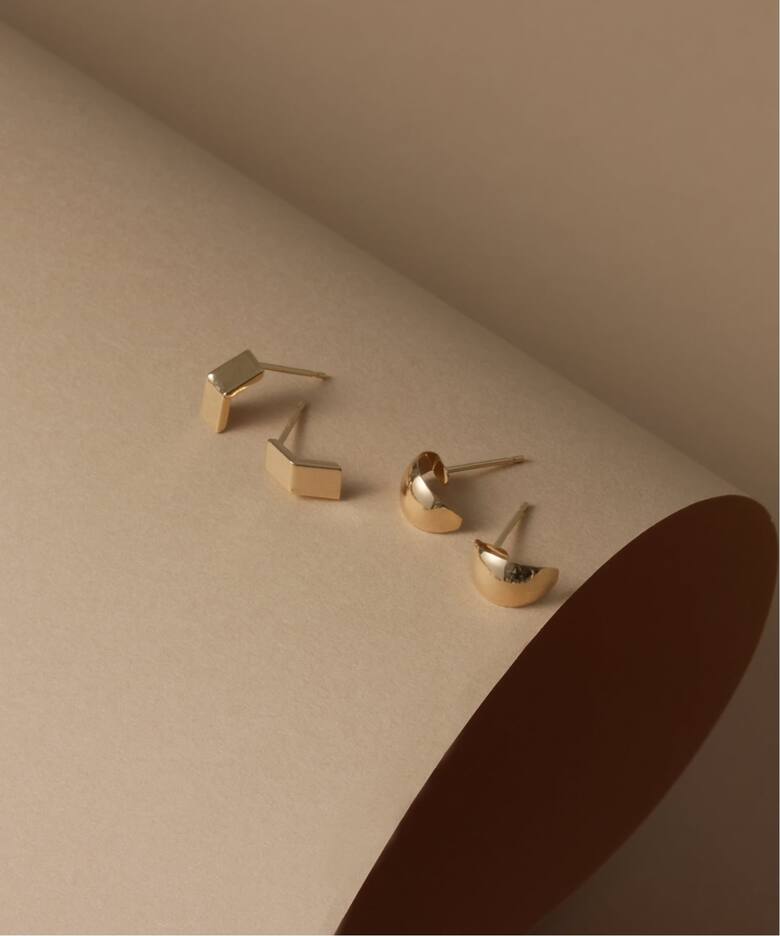 スモールムーンピアス K10（両耳）（ピアス（両耳用））｜Lilas（リラ 