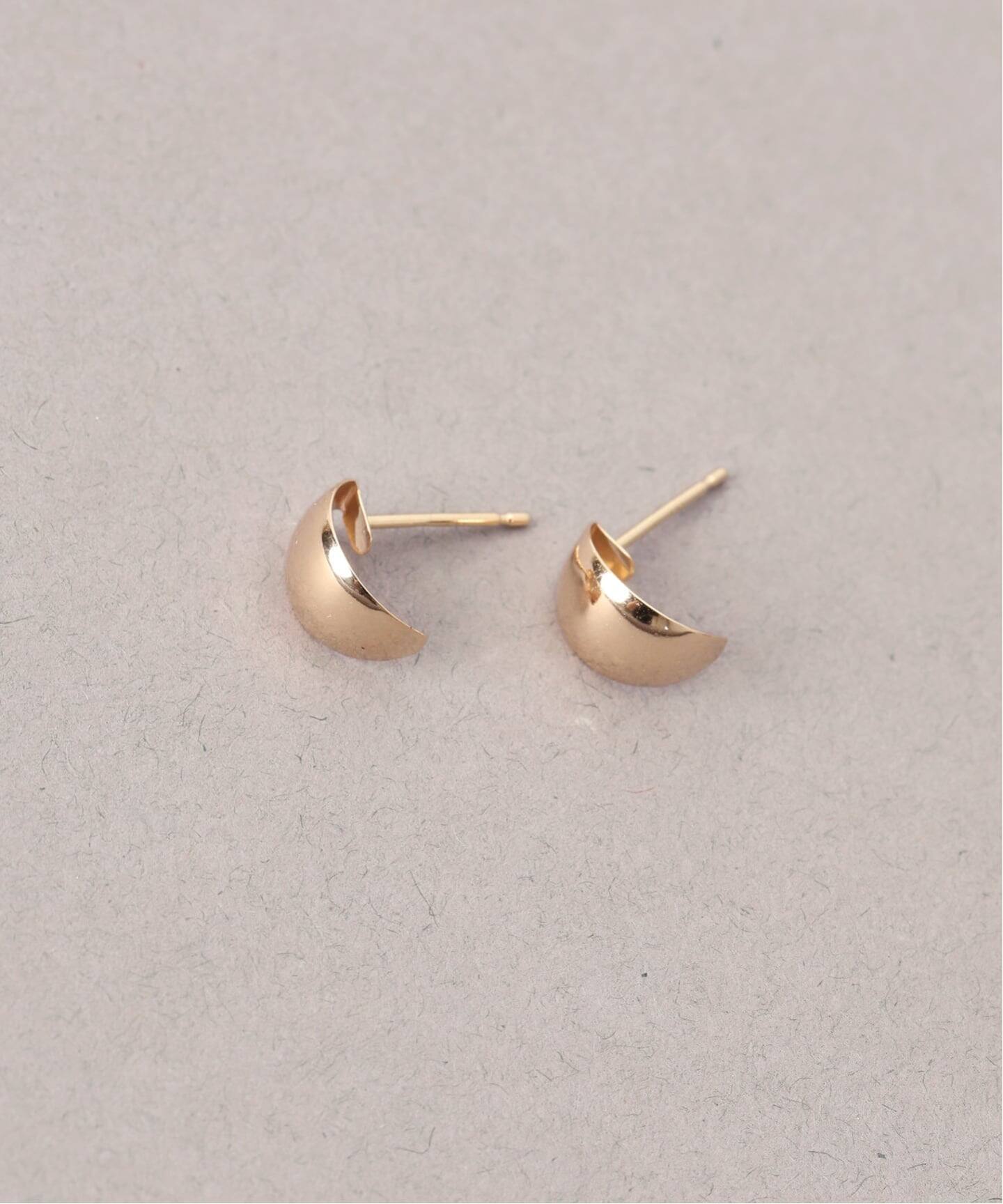 スモールムーンピアス K10（両耳）（ピアス（両耳用））｜Lilas（リラ