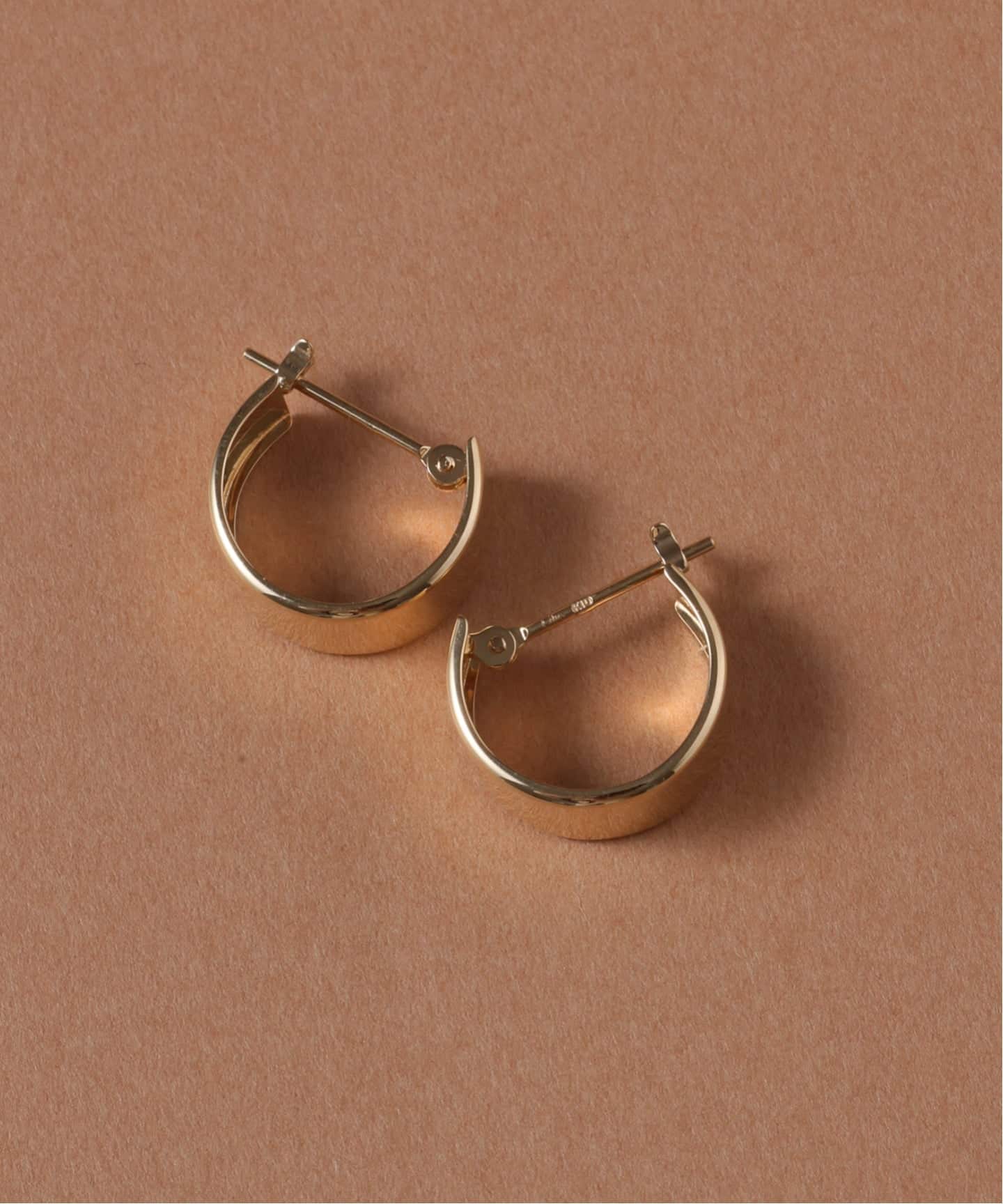 12mmボートフープピアス K10（両耳）（ピアス（両耳用））｜Lilas