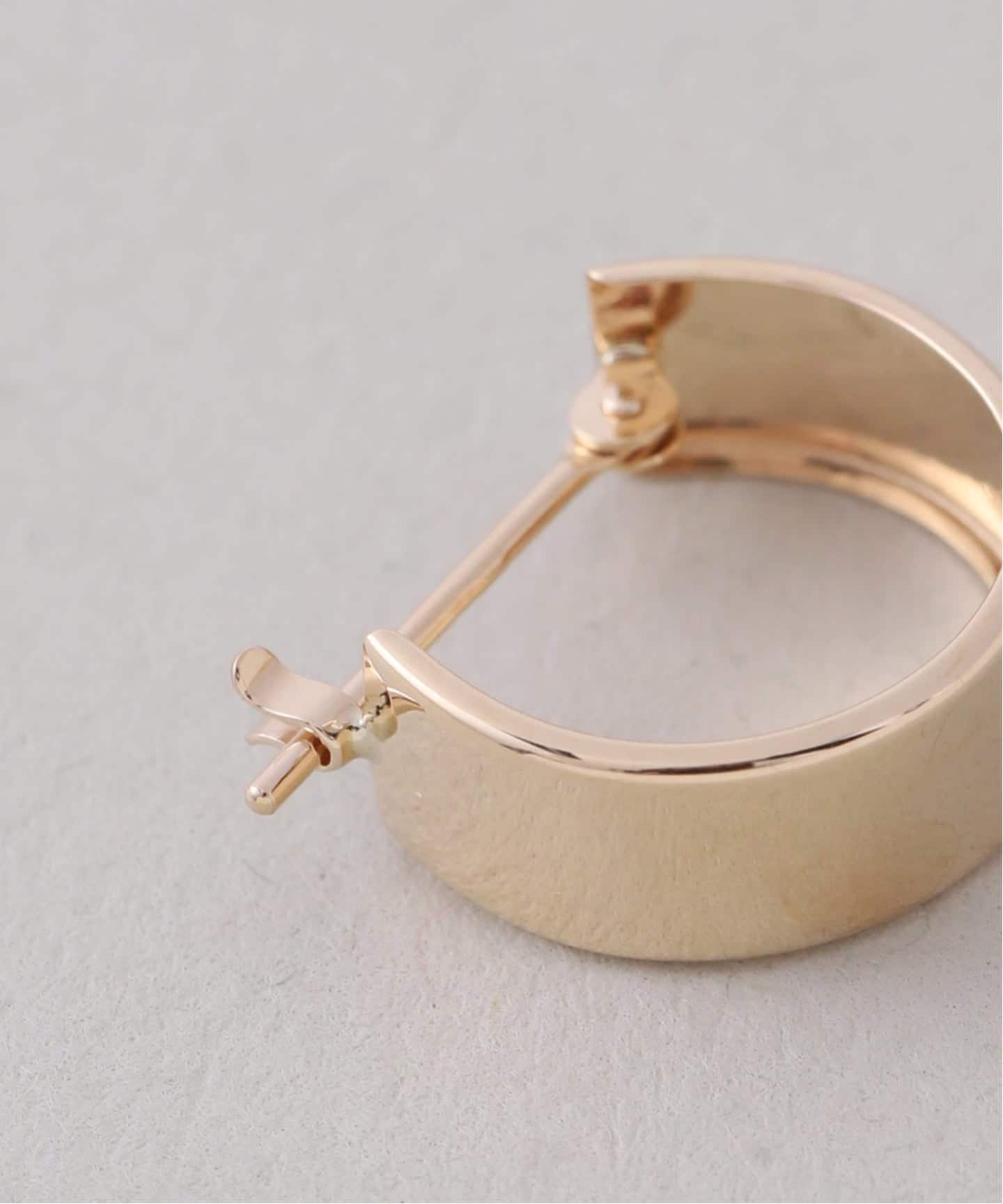 12mmボートフープピアス K10（両耳）（ピアス（両耳用））｜Lilas