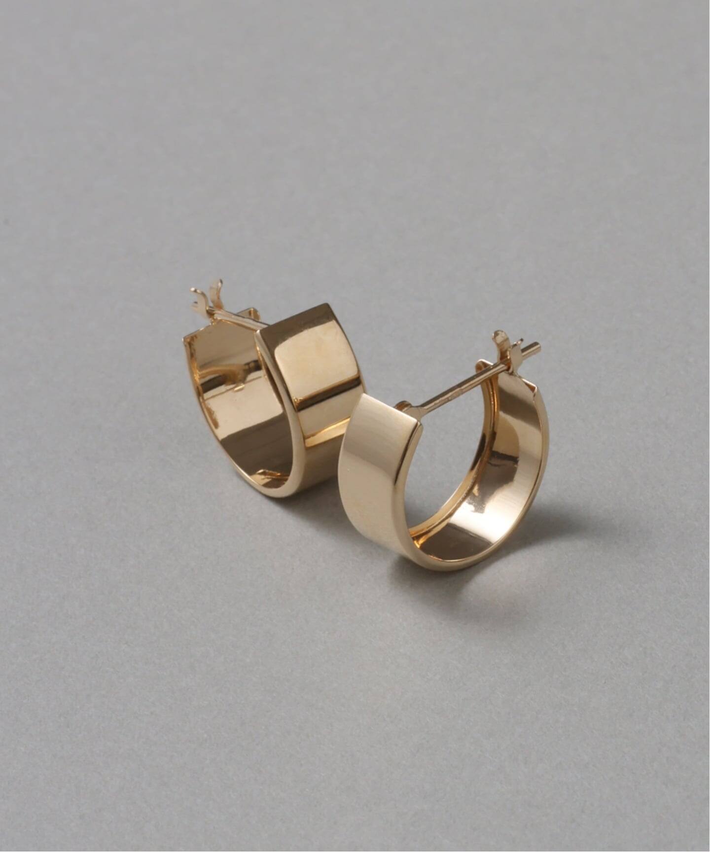 12mmボートフープピアス K10（両耳）（ピアス（両耳用））｜Lilas 