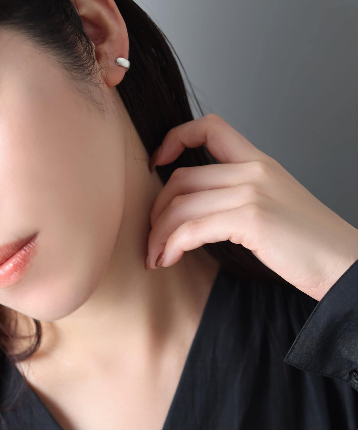 WEB限定》バイカラー2WAYフープピアス K10（両耳）（ピアス（両耳用