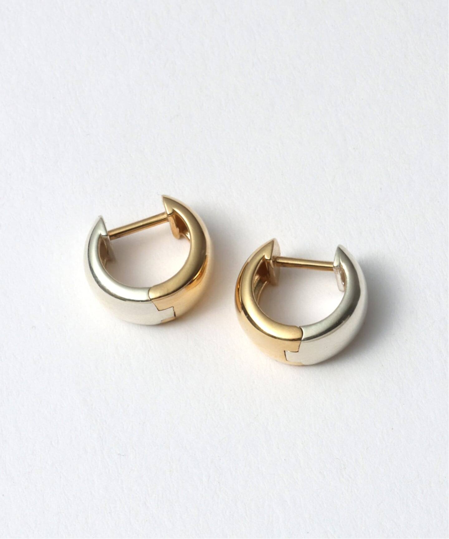 WEB限定》バイカラー2WAYフープピアス K10（両耳）（ピアス（両耳用