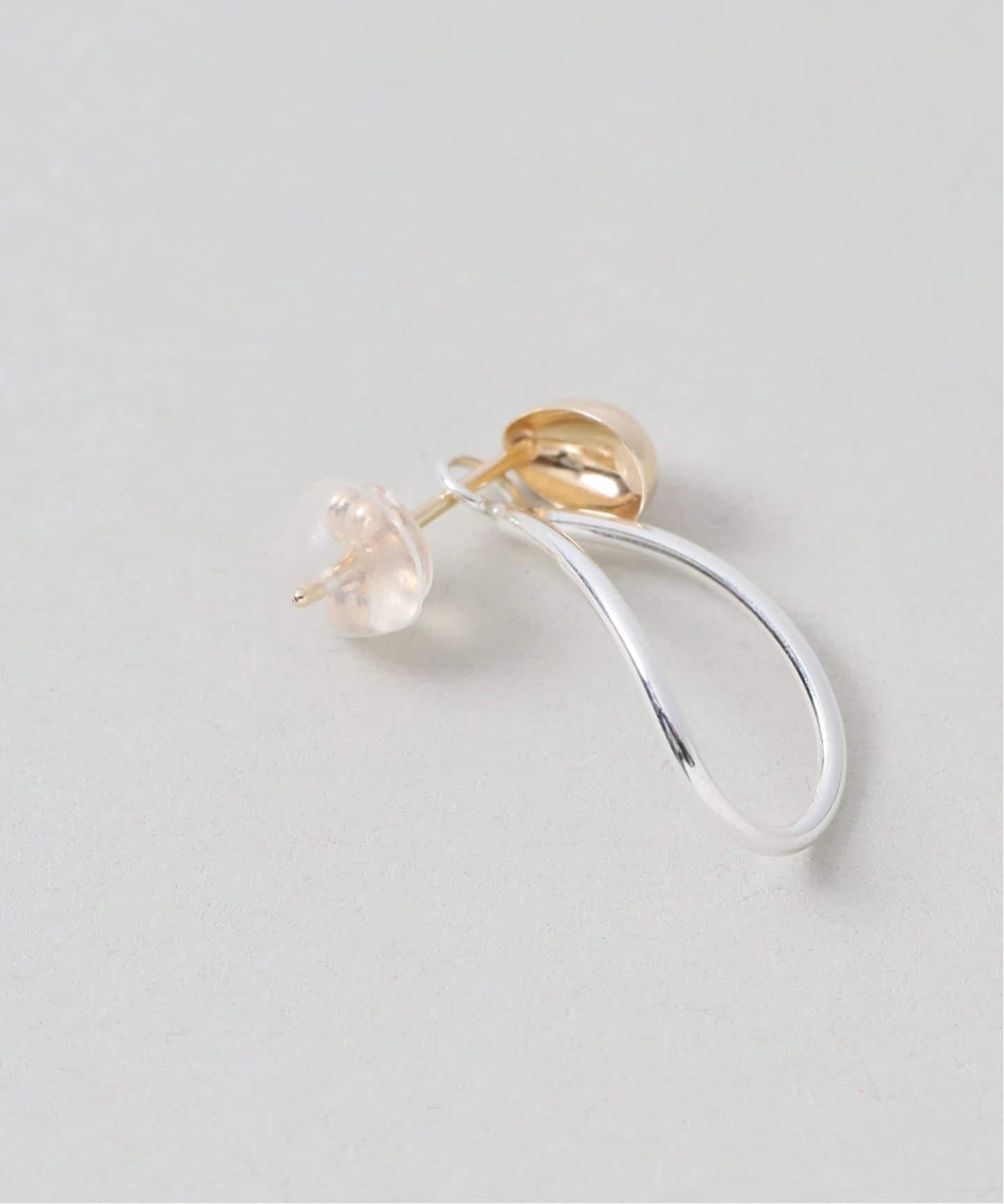 WEB限定》バイカラー2WAYティアドロップピアス K10（両耳）（ピアス