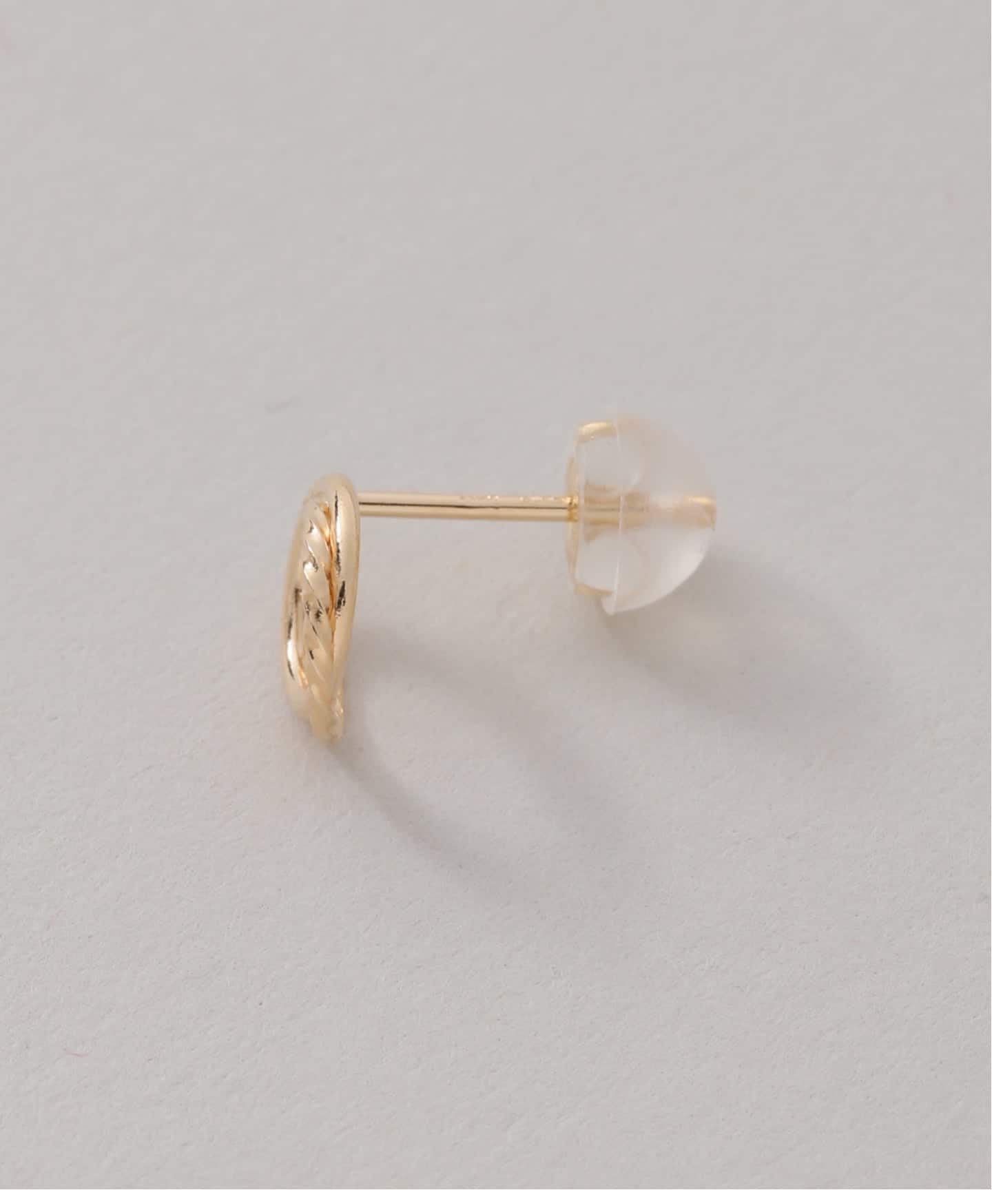 ダブルサークルツイストピアス K18（両耳）（ピアス（両耳用