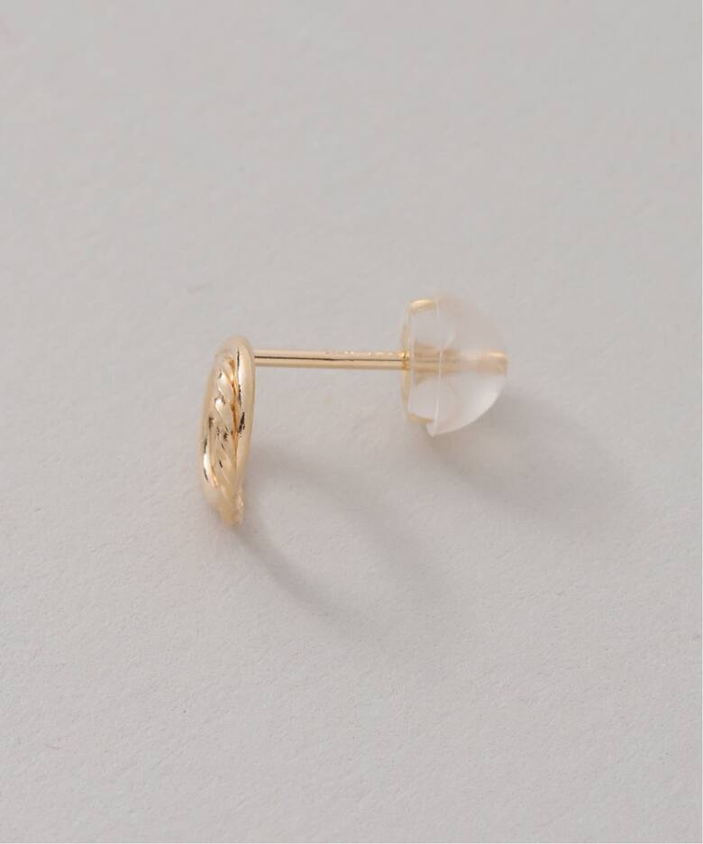 ダブルサークルツイストピアス K18（両耳）（ピアス（両耳用 