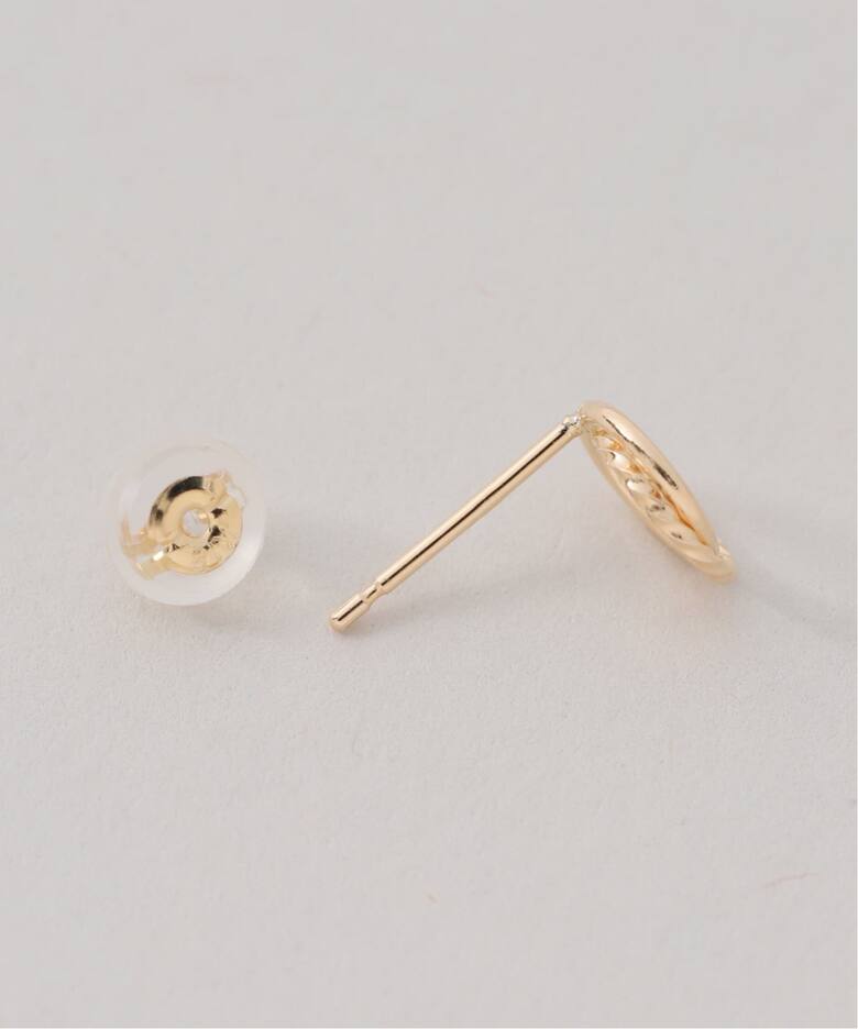 ダブルサークルツイストピアス K18（両耳）（ピアス（両耳用 