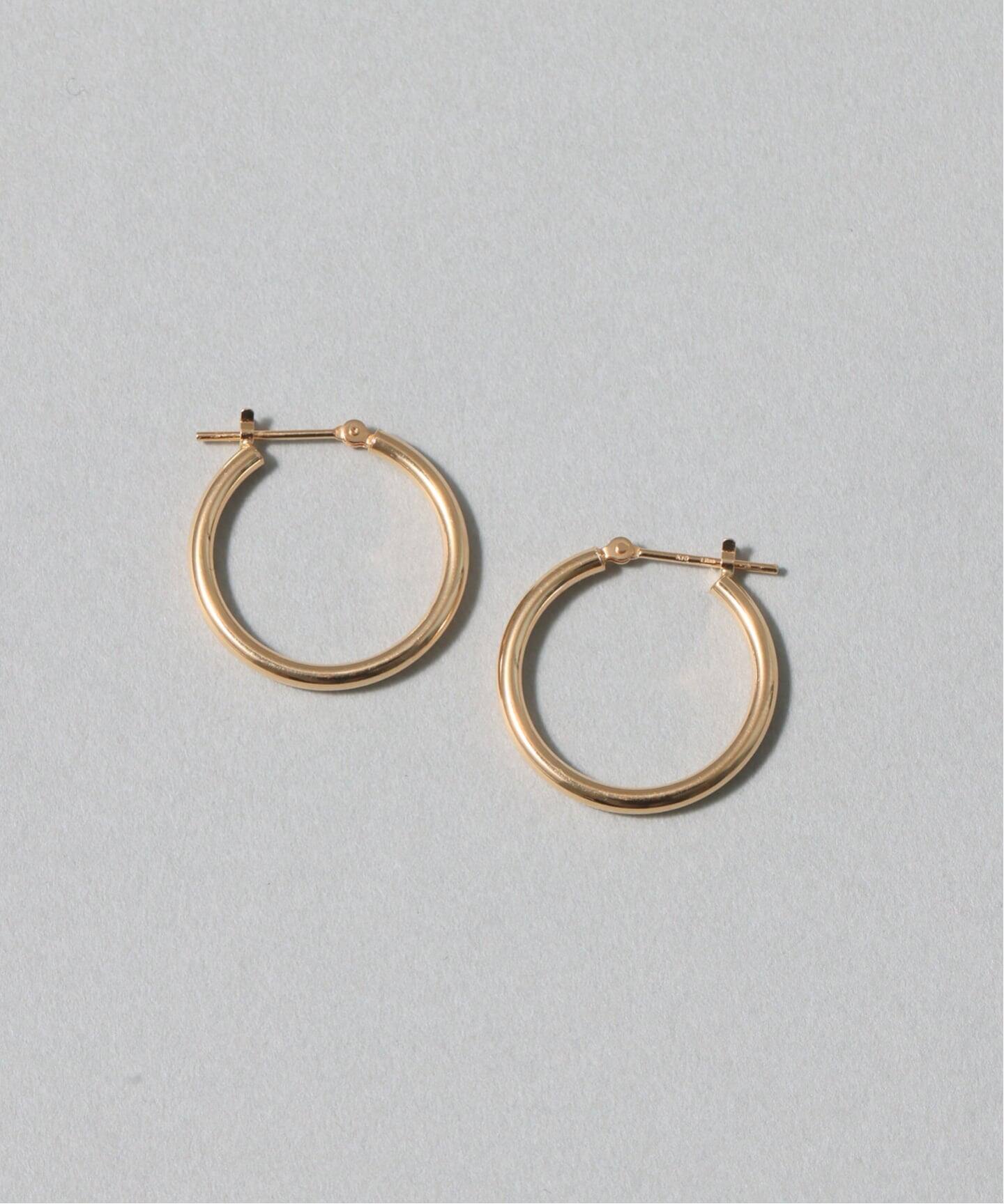20mmフープパイプピアス K18（両耳）（ピアス（両耳用））｜Lilas