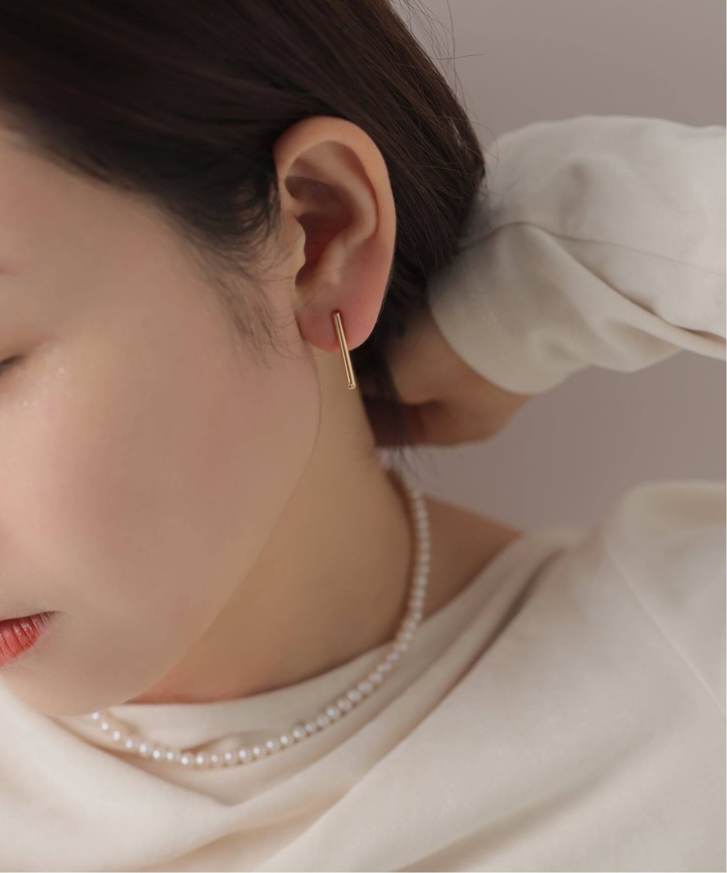 パイプバーピアス K18（両耳）（ピアス（両耳用））｜Lilas（リラ）の