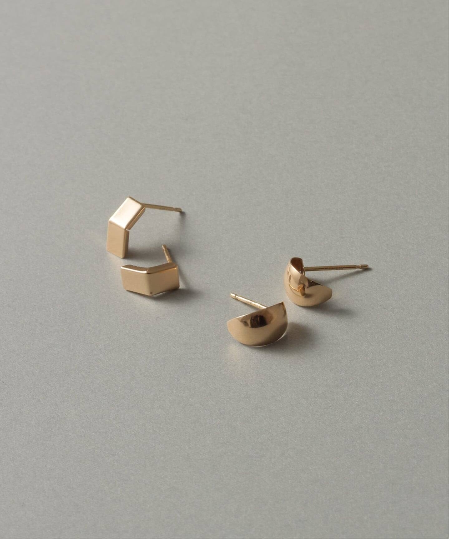 スモールベントピアス K10（両耳）（ピアス（両耳用））｜Lilas（リラ