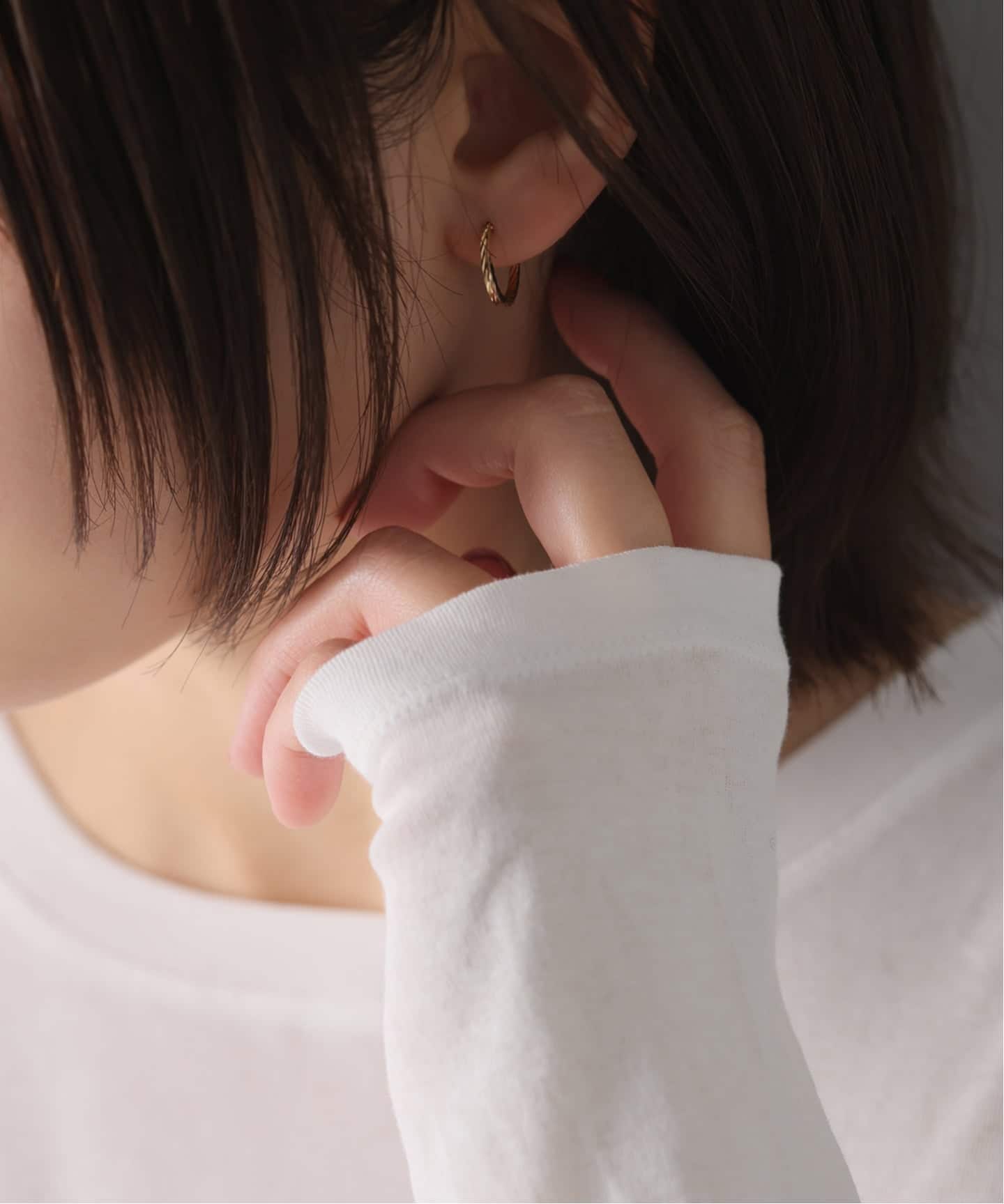 WEB限定》スクリューフープピアスS K18（両耳）（ピアス（両耳用