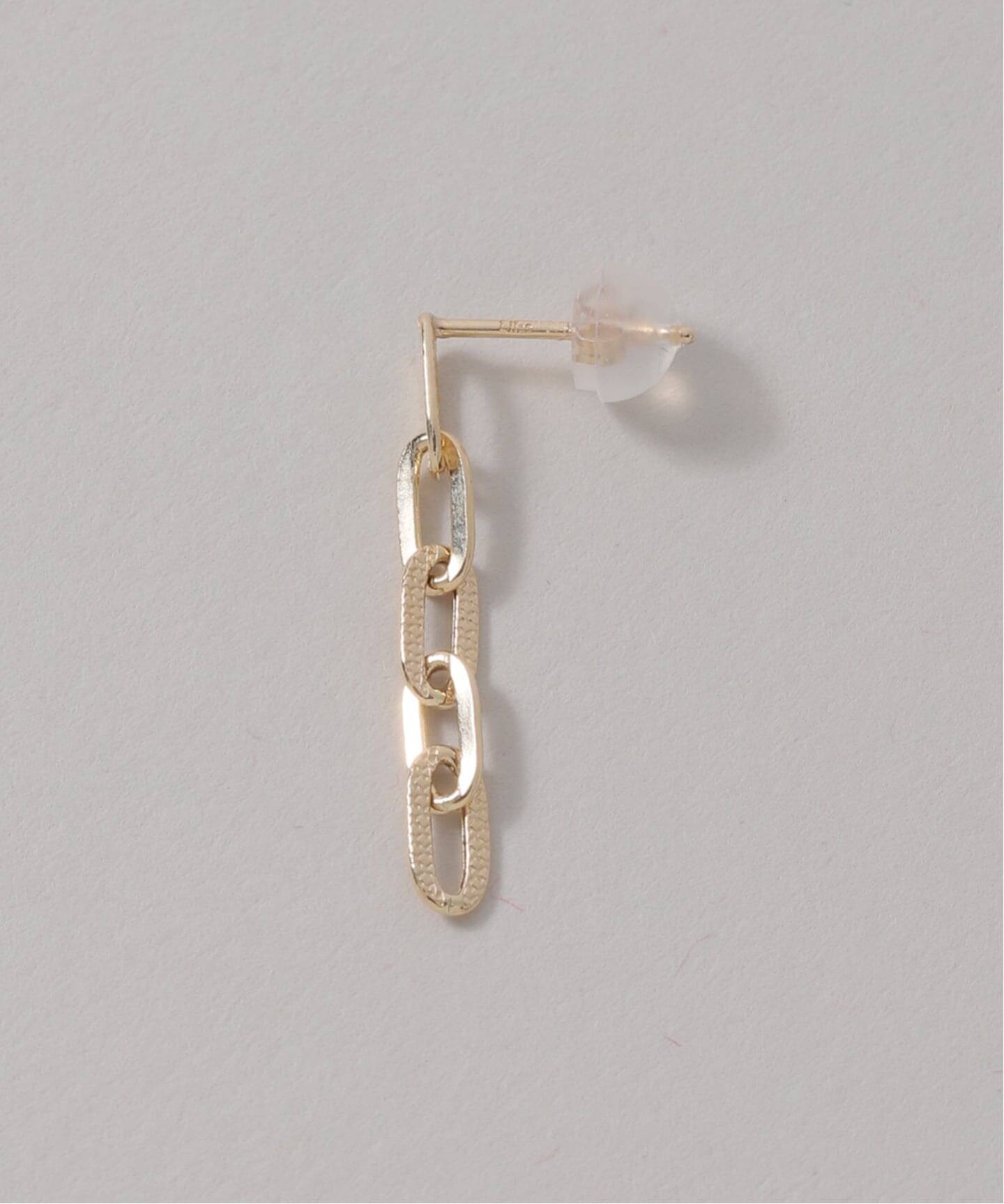 Lilas プレイドクリップチェーンピアス　K10　ゴールド プレイドクリップチェーンピアス K10（両耳）（ピアス（両耳用