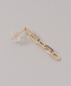 プレイドクリップチェーンピアス K10（両耳）（ピアス（両耳用 