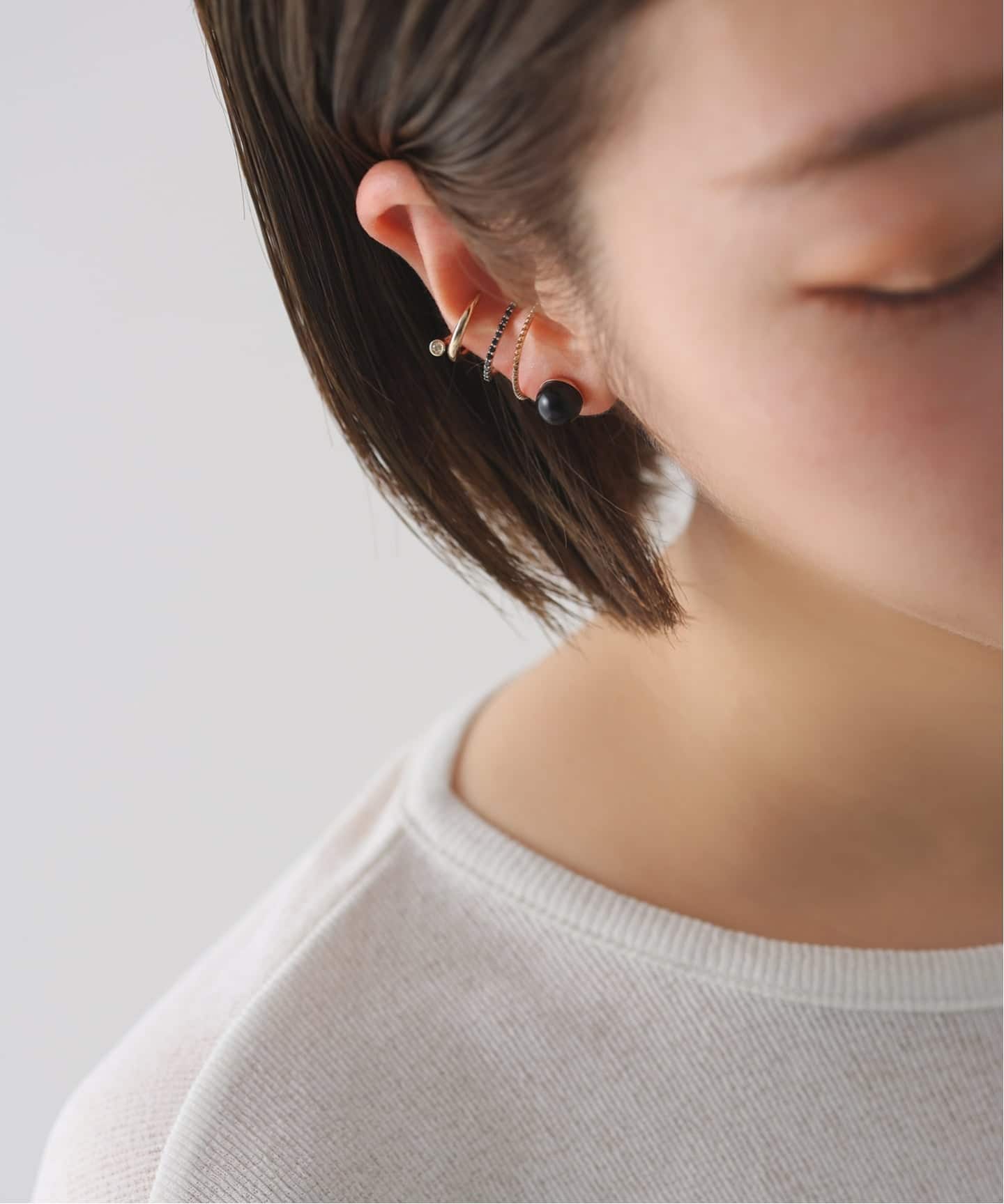 スタッズイヤーカフ K10（片耳）（イヤーカフ）｜Lilas（リラ）の通販