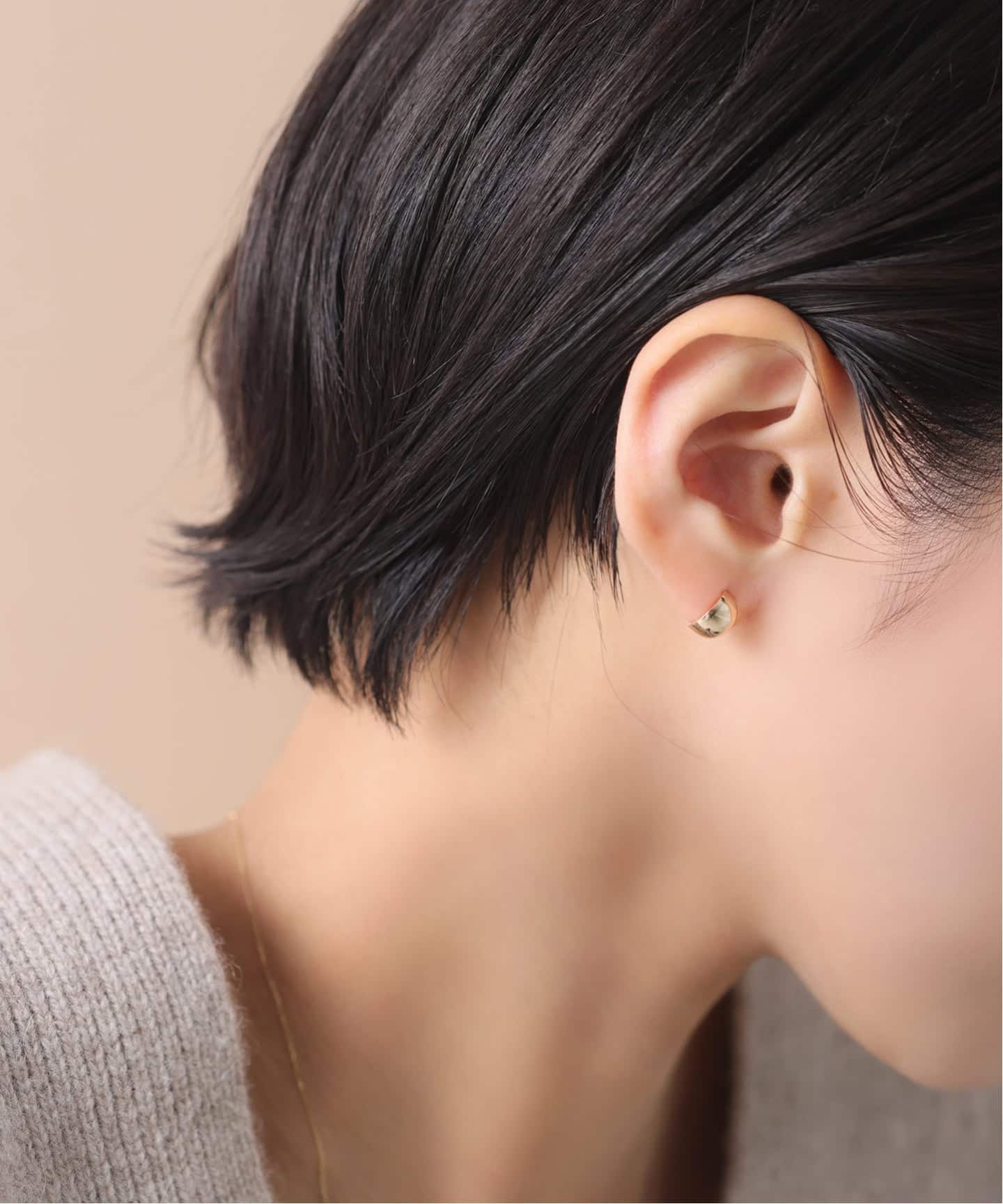 スモールムーンピアス K10（両耳）（ピアス（両耳用））｜Lilas（リラ