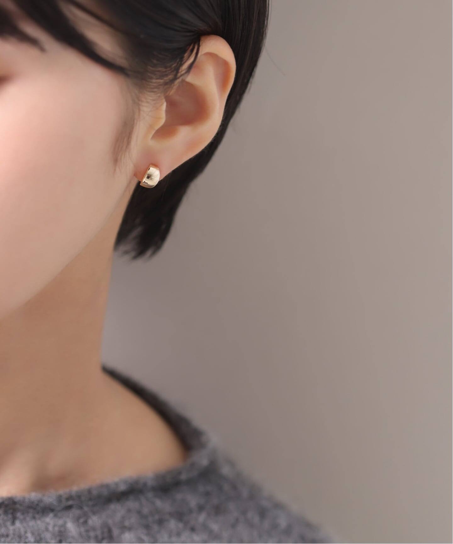 スモールムーンピアス K10（両耳）（ピアス（両耳用））｜Lilas（リラ