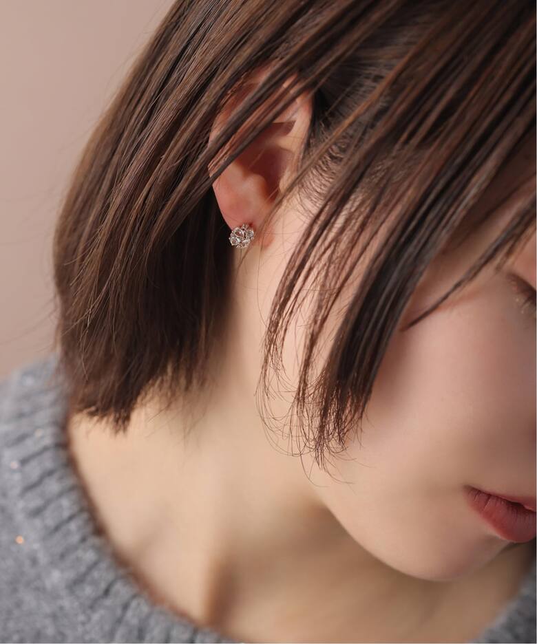 MIXストーンピアス K10（両耳）（ピアス（両耳用））｜Lilas（リラ）の 