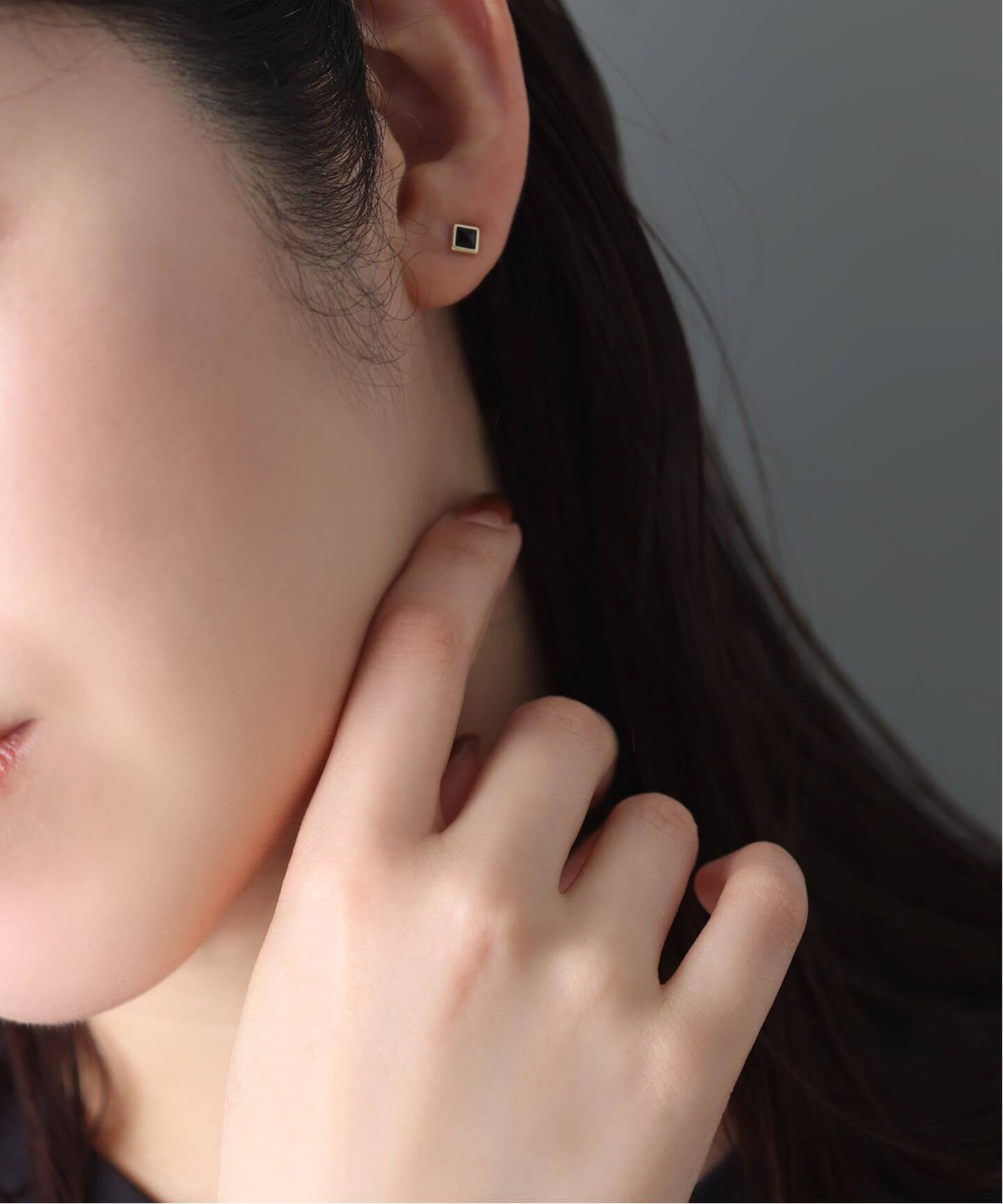 WEB限定》バイカラー2WAYフリンジピアス K10（両耳）（ピアス（両耳用 