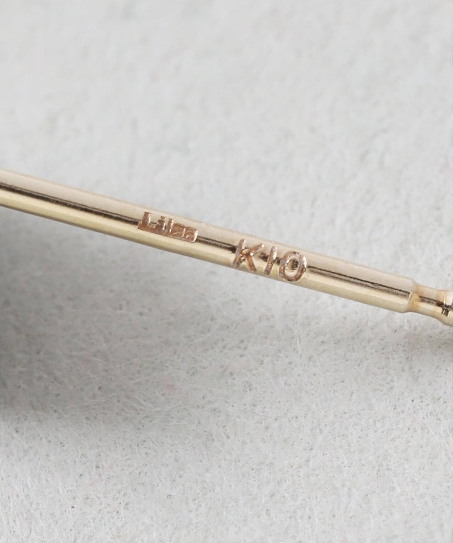 WEB限定》バイカラー2WAYフリンジピアス K10（両耳）（ピアス（両耳用