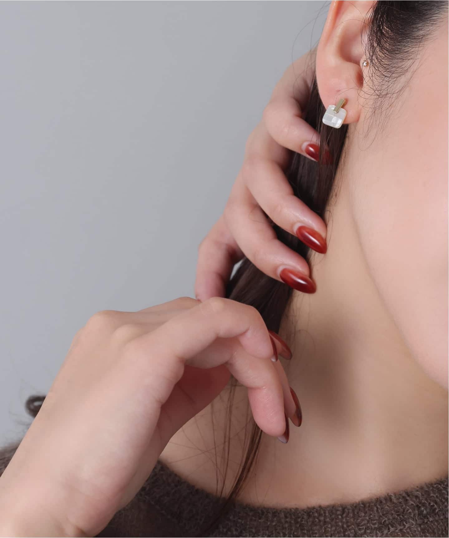 予約》モザイクシェルピアス K10（両耳）（ピアス（両耳用））｜Lilas