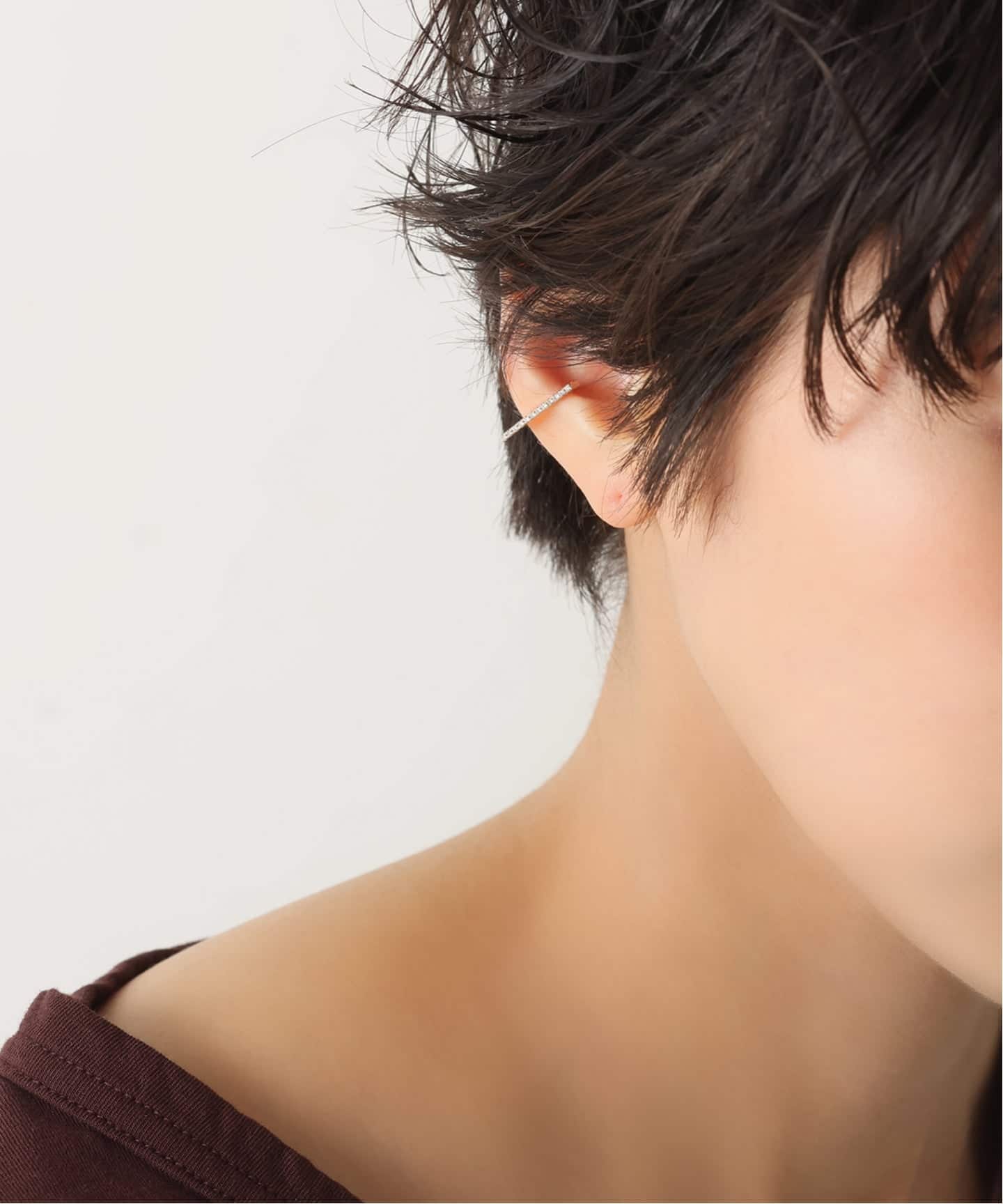 ダイヤバーイヤーカフ K10（片耳）（イヤーカフ）｜Lilas（リラ）の