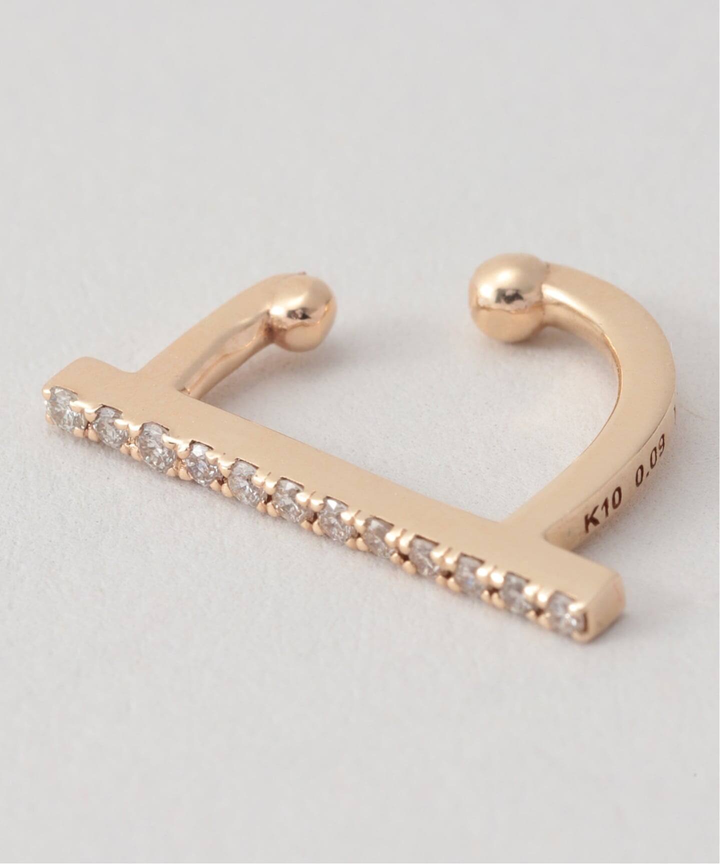 ダイヤバーイヤーカフ K10(片耳)(イヤーカフ)|Lilas(リラ ダイヤバーイヤーカフ K10(片耳)(イヤーカフ)|Lilas(リラ