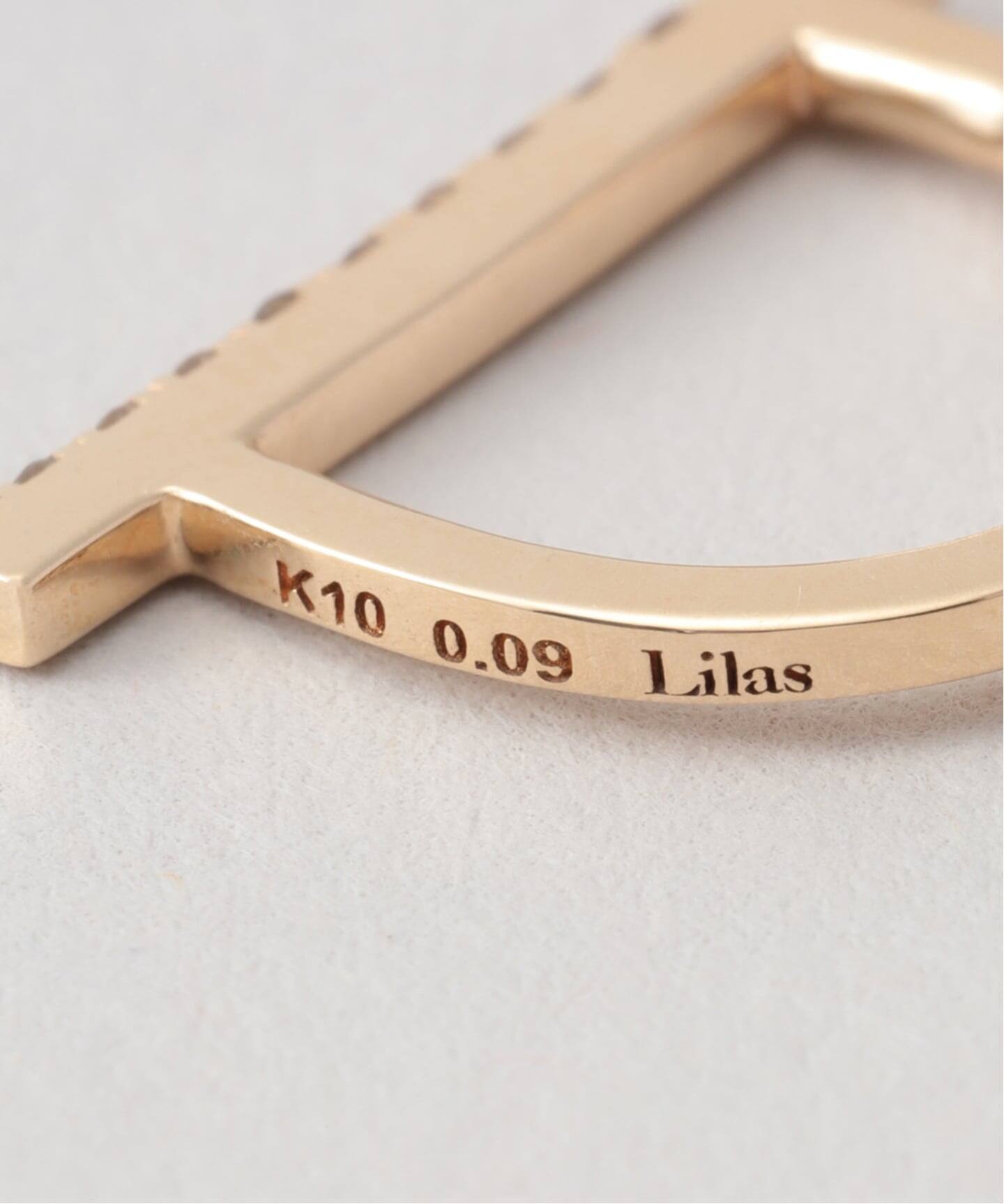 Lilas　ダイヤ10mmバーピアス(片耳) ダイヤバーイヤーカフ K10（片耳）（イヤーカフ）｜Lilas（リラ）の