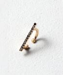 ブラックダイヤバーイヤーカフ K10（片耳）