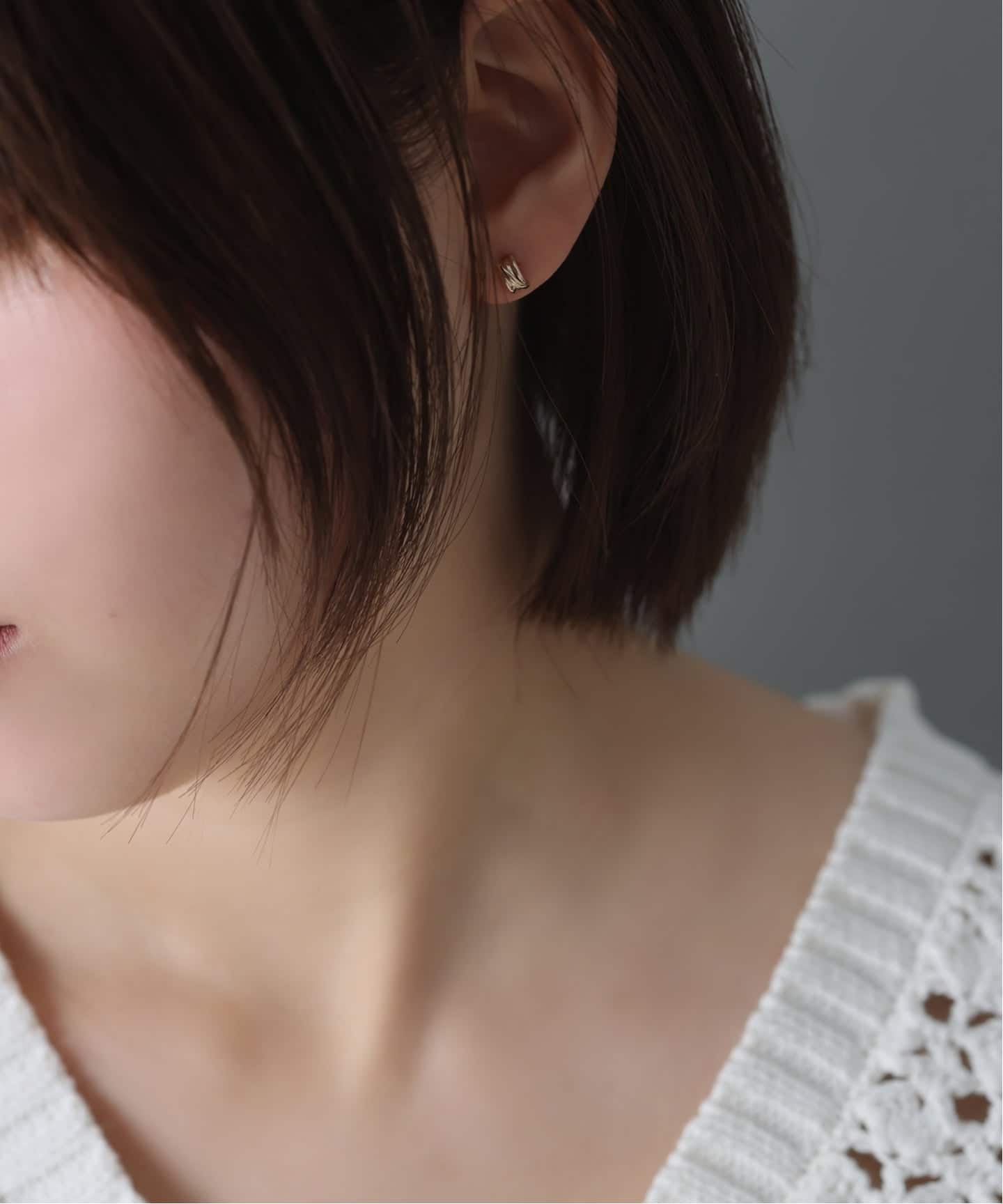 WEB限定》クロスラインピアス K10（両耳）（ピアス（両耳用））｜Lilas