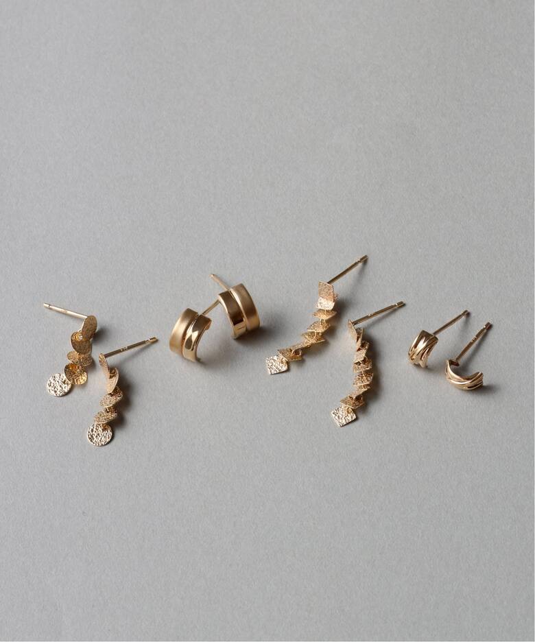 WEB限定》クロスラインピアス K10（両耳）（ピアス（両耳用））｜Lilas 
