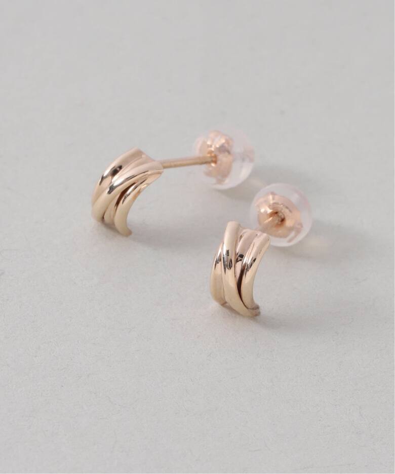 WEB限定》クロスラインピアス K10（両耳）（ピアス（両耳用））｜Lilas 
