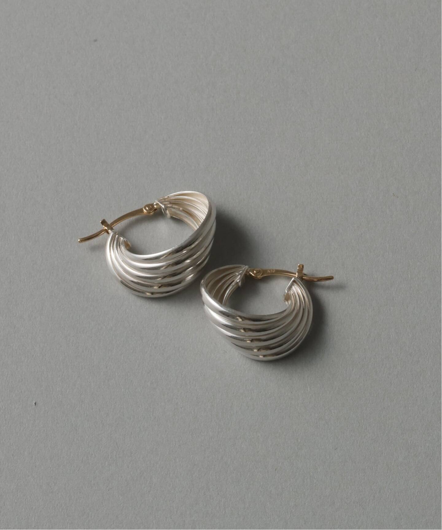 SAMH by LILAS】5ラインカーブフープピアス SV（両耳）（ピアス（両耳