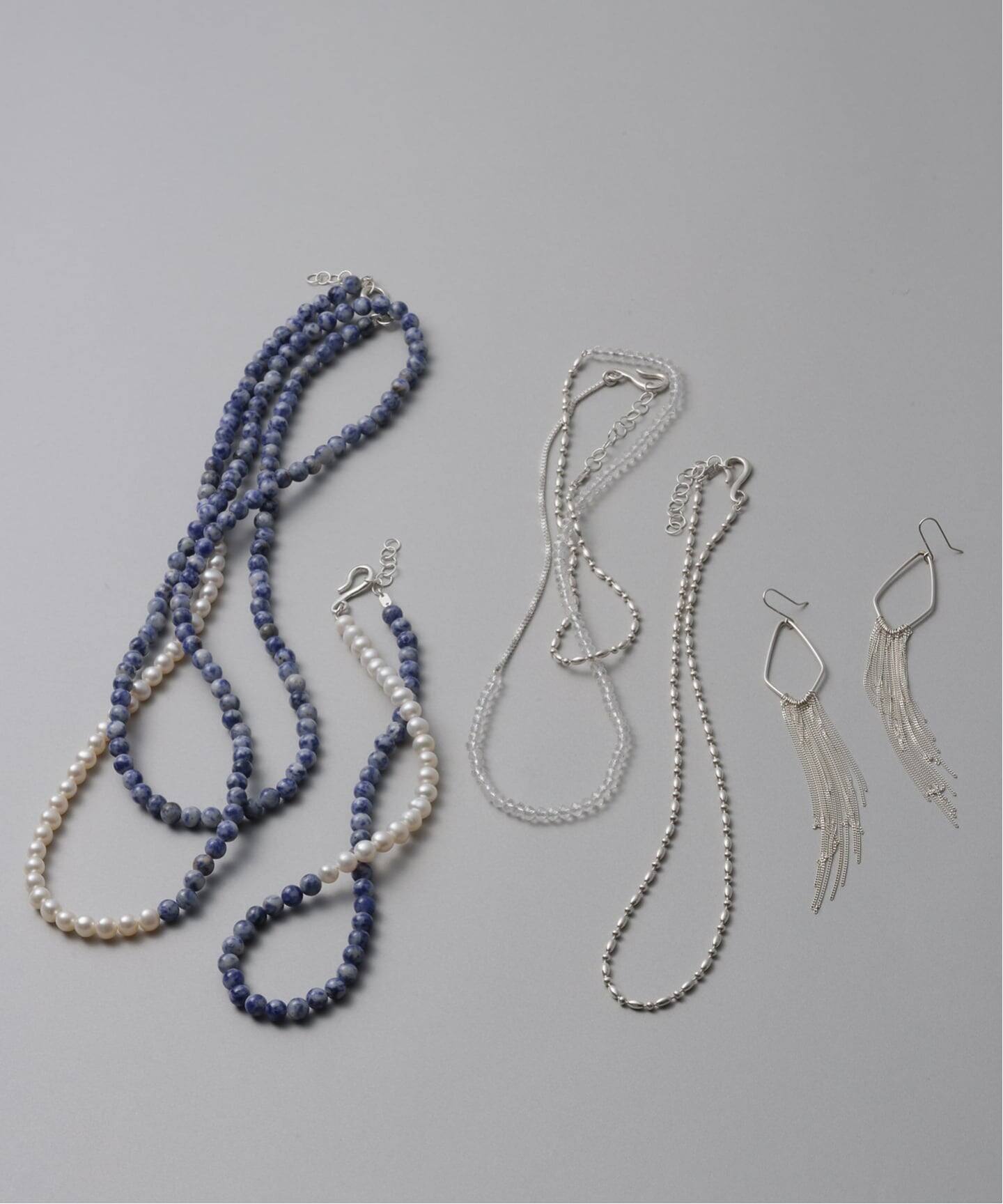 SAMH by LILAS】 キヘイチェーンフリンジピアス SV（両耳）（ピアス