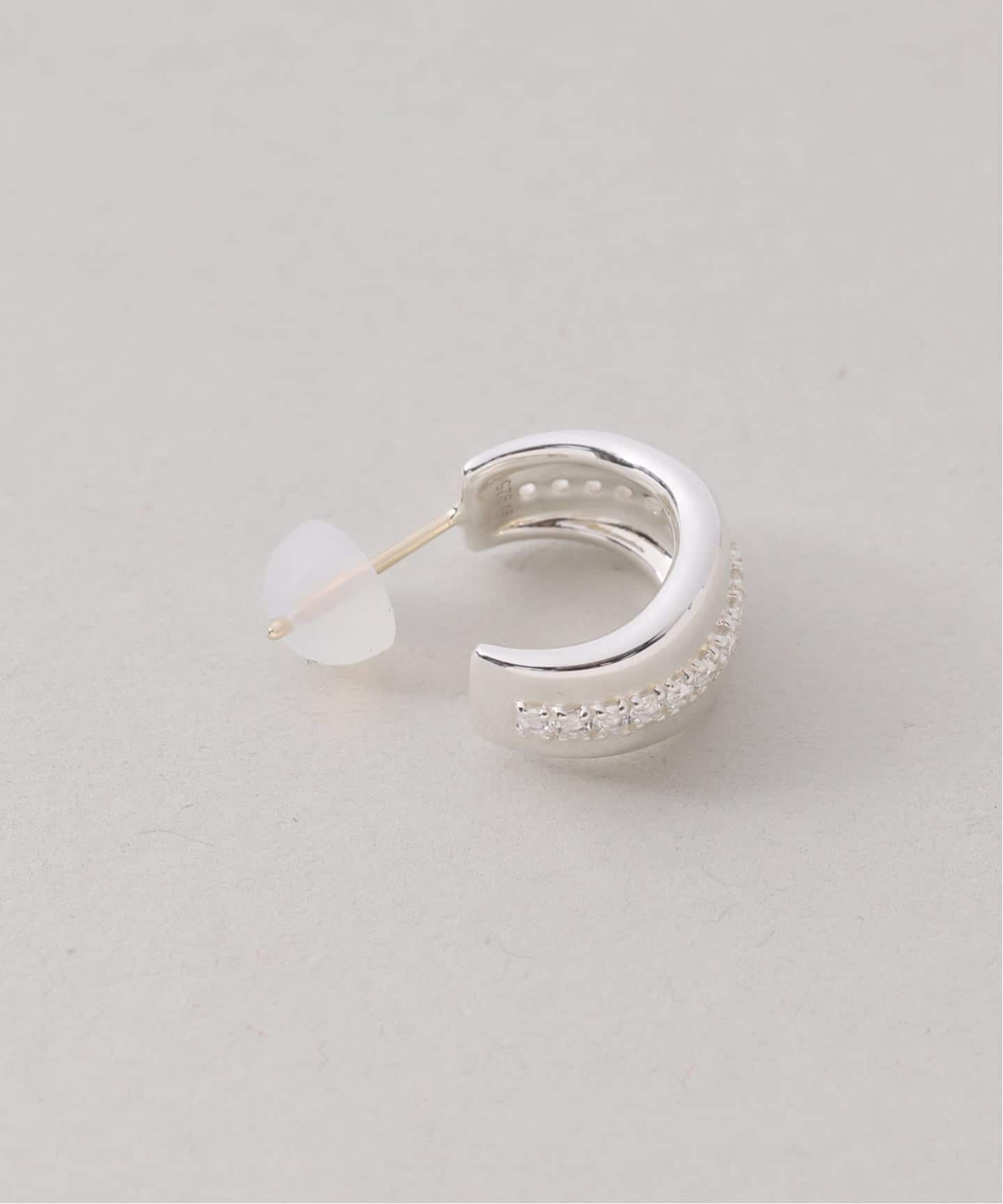 予約》【SAMH by LILAS】ホワイトトパーズラインピアス SV（両耳