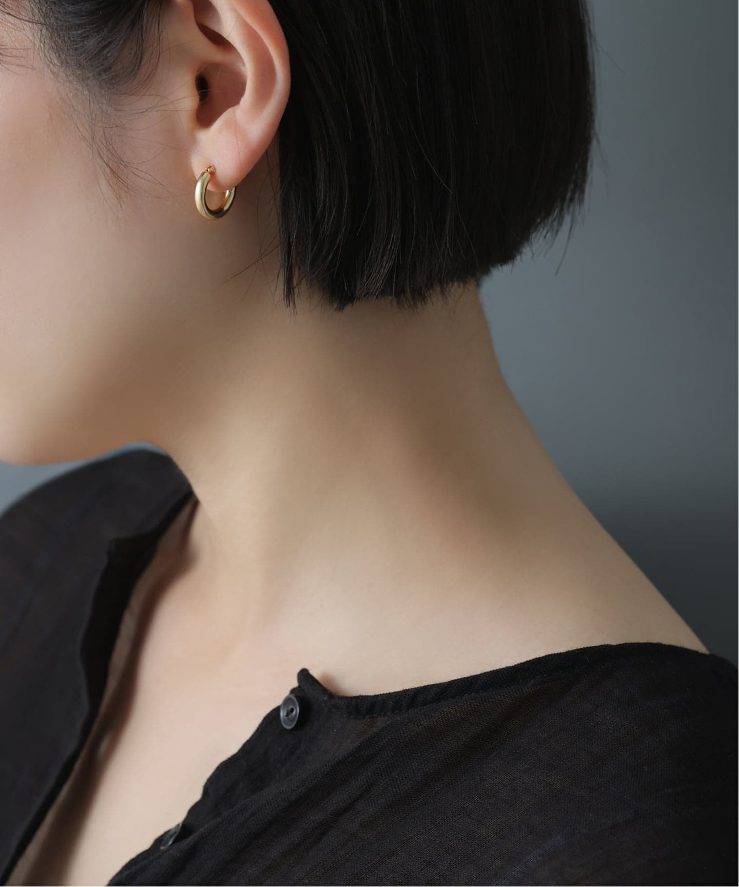 WEB限定》【SAMH by LILAS】フープピアスK18GP（両耳）（ピアス（両耳