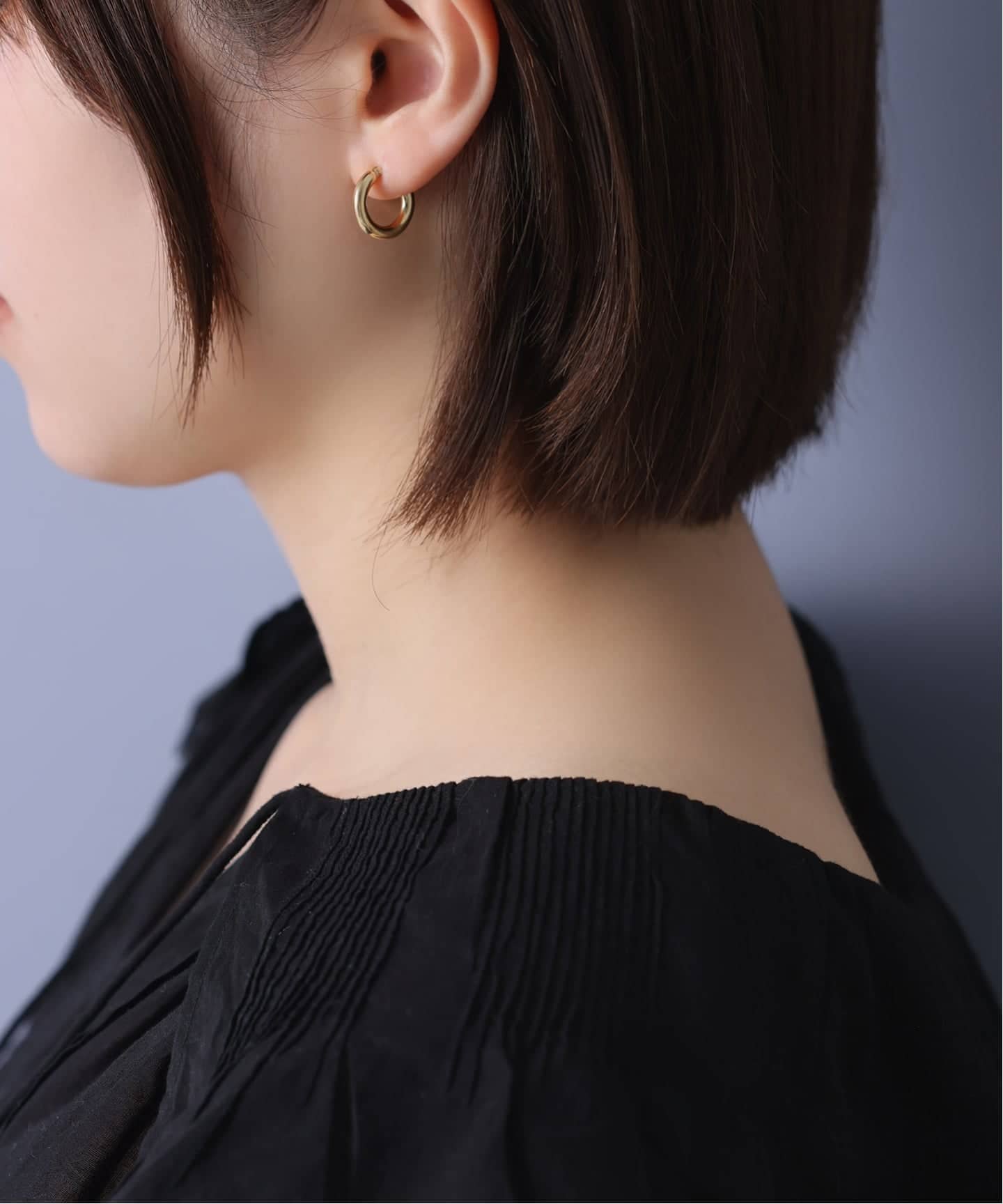 WEB限定》【SAMH by LILAS】フープピアスK18GP（両耳）（ピアス（両耳