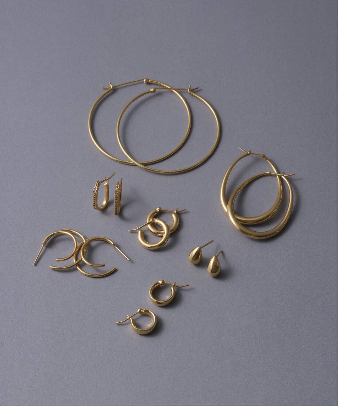 WEB限定》【SAMH by LILAS】フープピアスK18GP（両耳）（ピアス（両耳