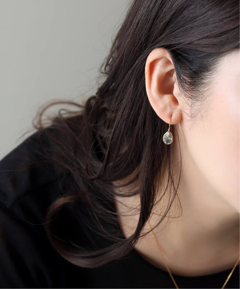 WEB限定予約》【SAMH by LILAS】グリーンアメジストピアス SVK18GP（両 
