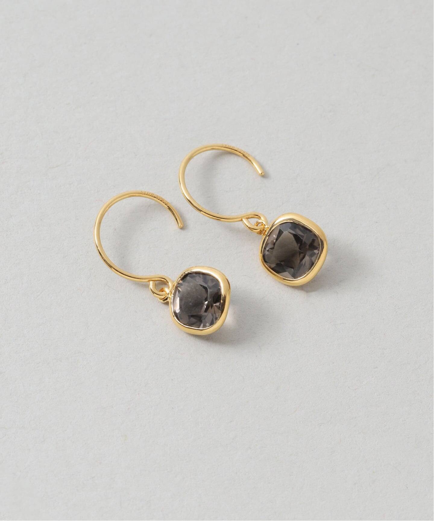 WEB限定》【SAMH by LILAS】スモーキークォーツピアス SVK18GP（両耳