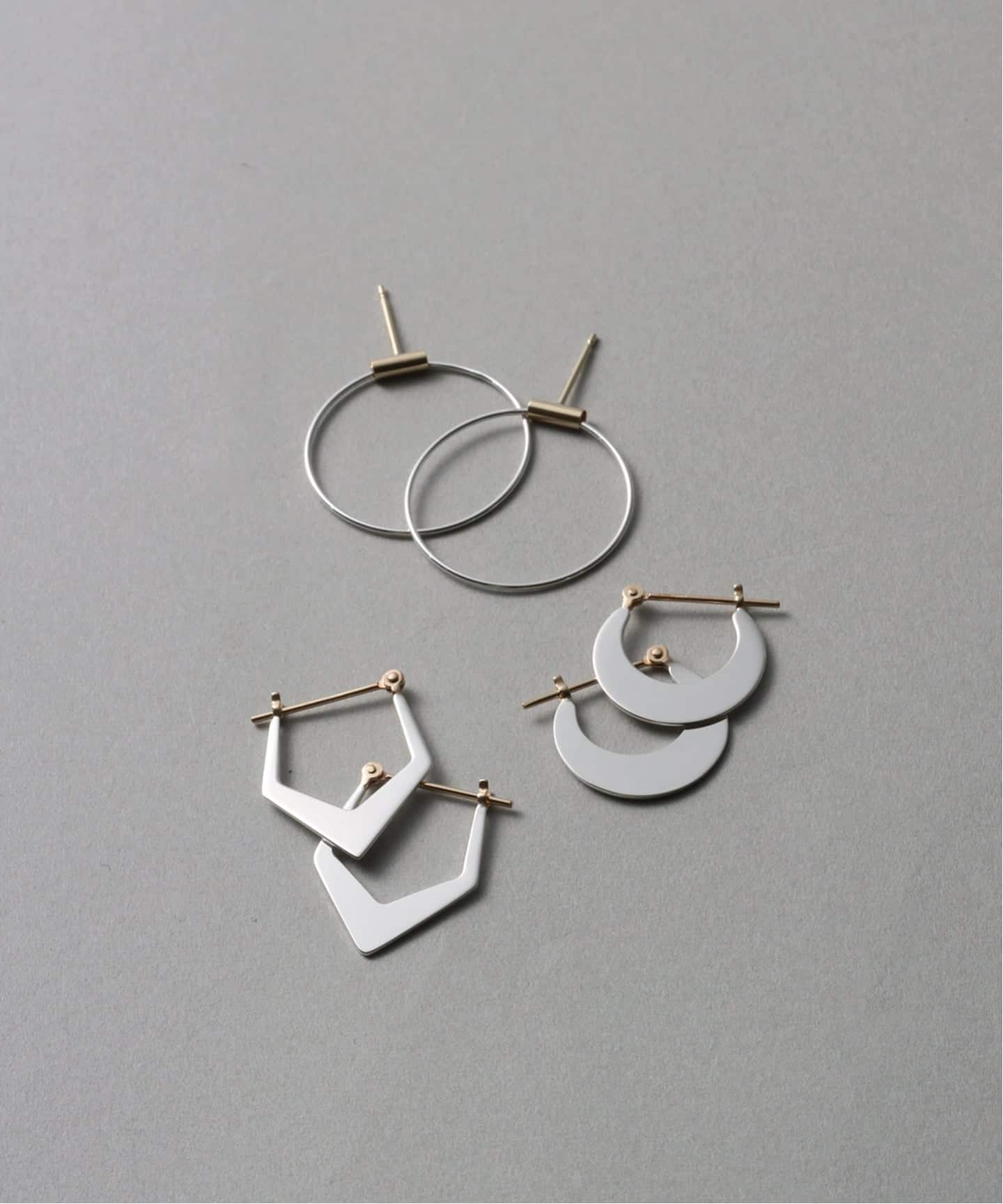 WEB限定》【SAMH by LILAS】プレートフープピアス SV（両耳）（ピアス