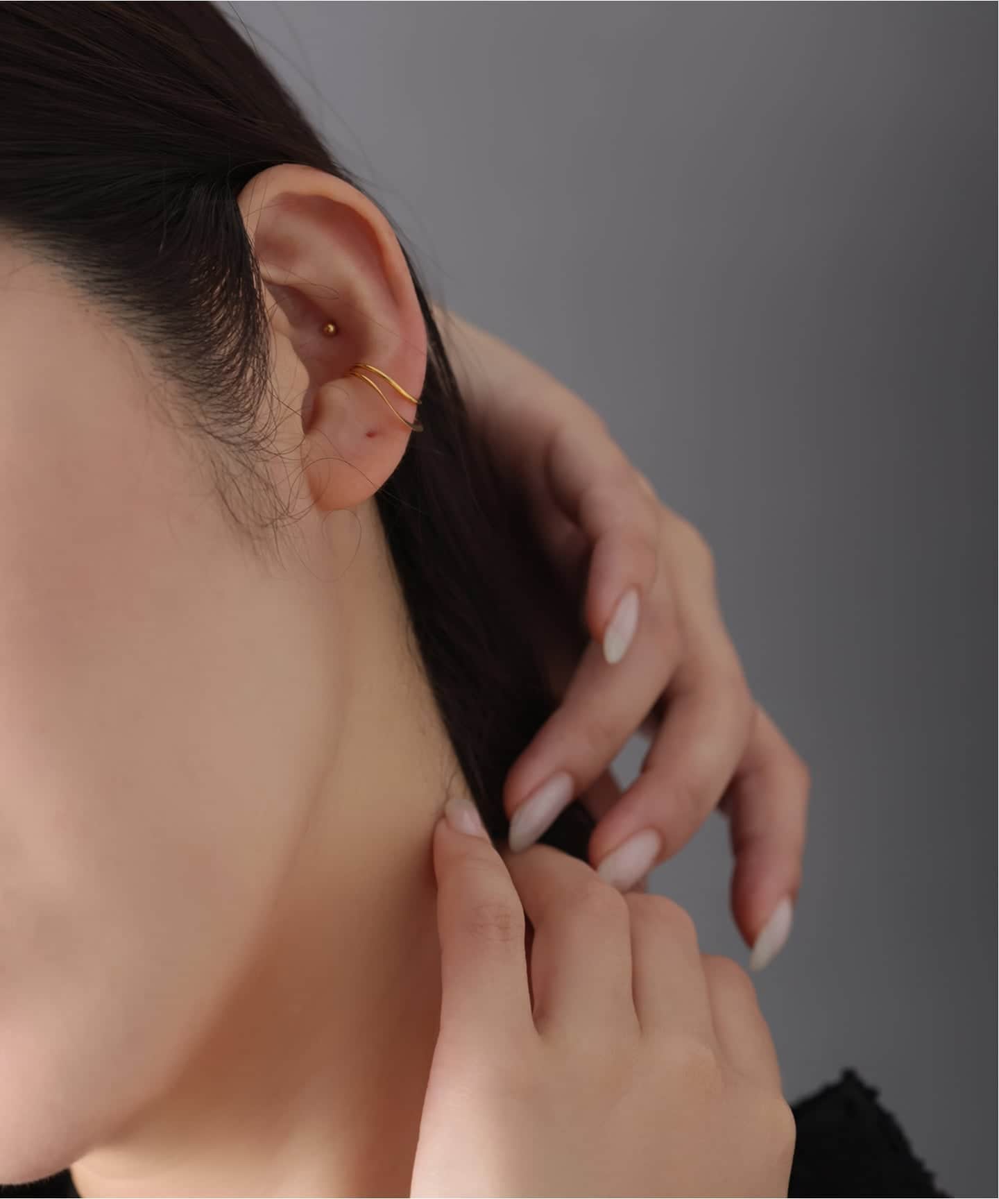 WEB限定》【SAMH by LILAS】ダブルラインイヤーカフ SVK18GP（片耳