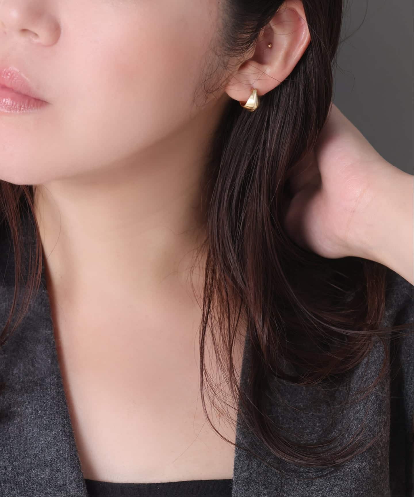 WEB限定予約》SAMH by LILASヴィンテージライクラインフープピアス