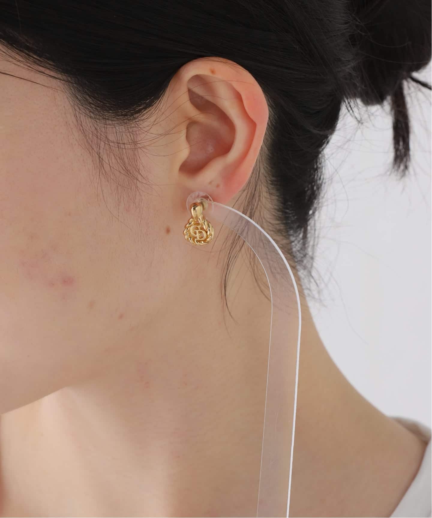 VINTAGE DIOR/ディオール 】pierce logo(両耳)（ピアス（両耳用