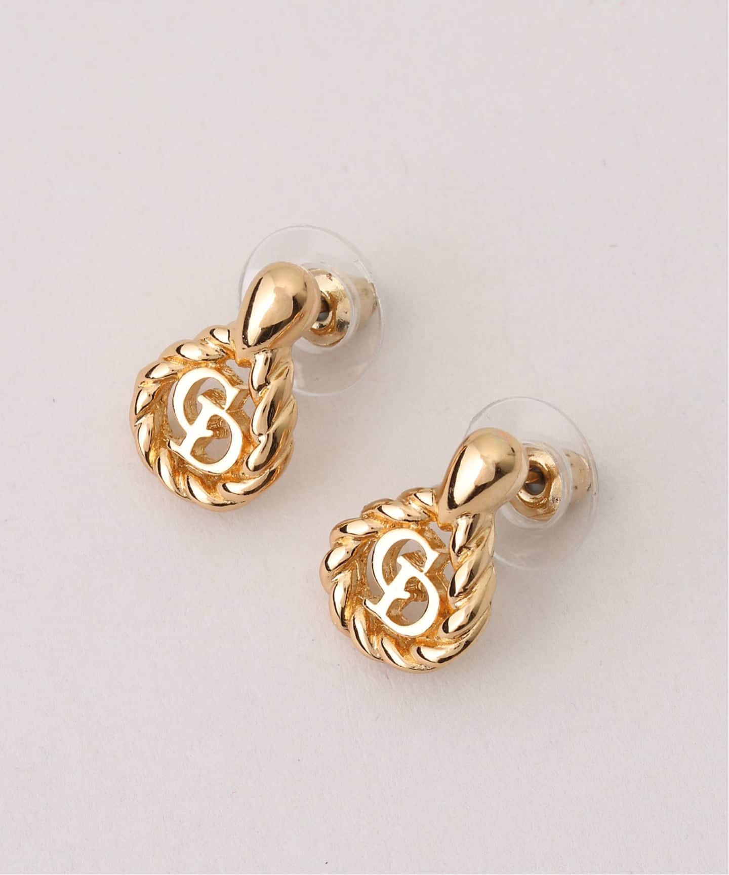 VINTAGE DIOR/ディオール 】pierce logo(両耳)（ピアス（両耳用
